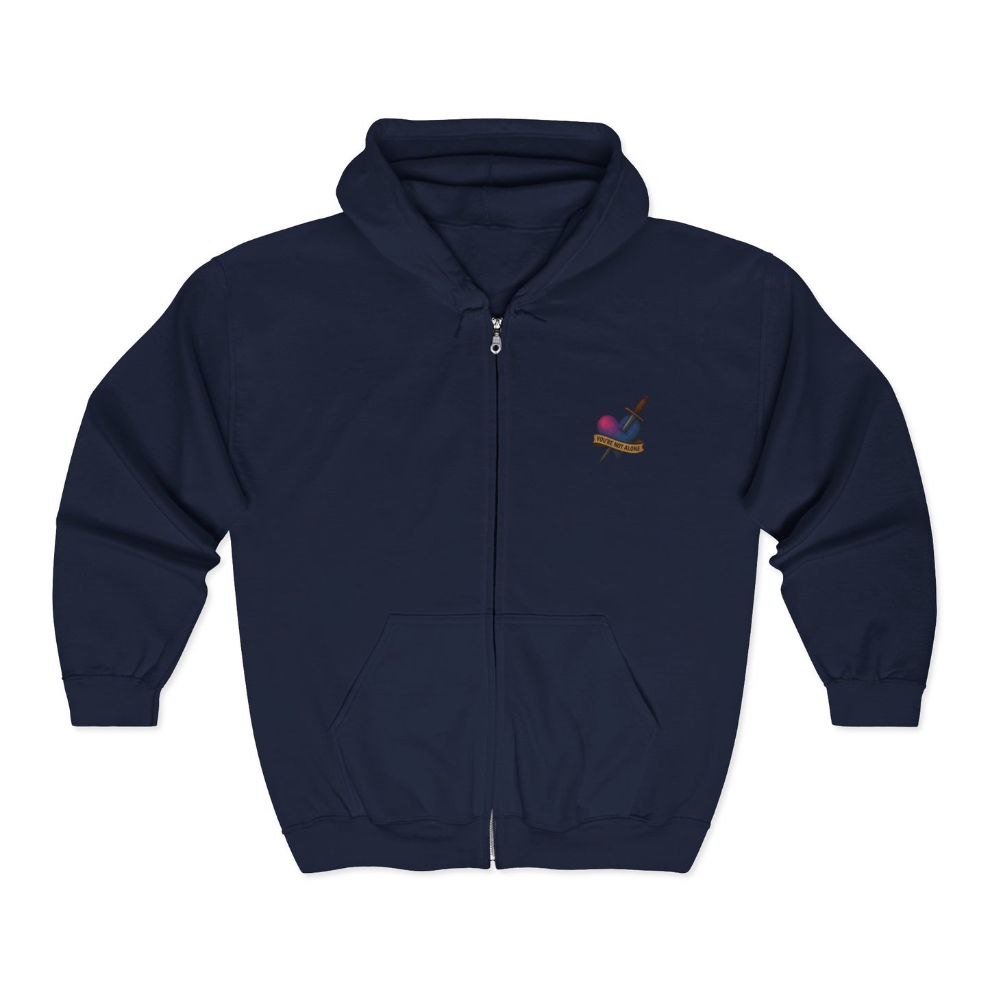 The Bi-Polar EP 10th Year Anniversary Full Zip Up Hooded Sweatshirt- You're Not Alone Collection