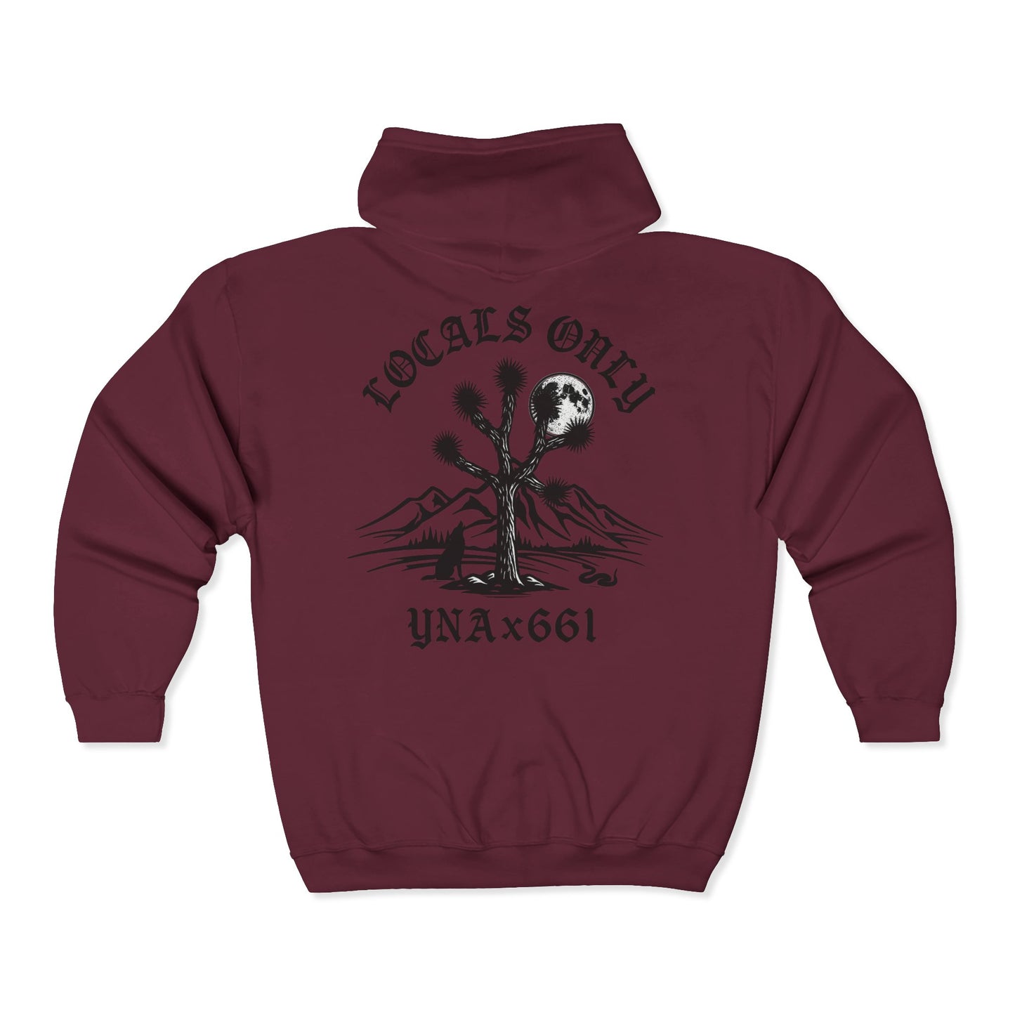 Locals Only Full Zip Up Hooded Sweatshirt
