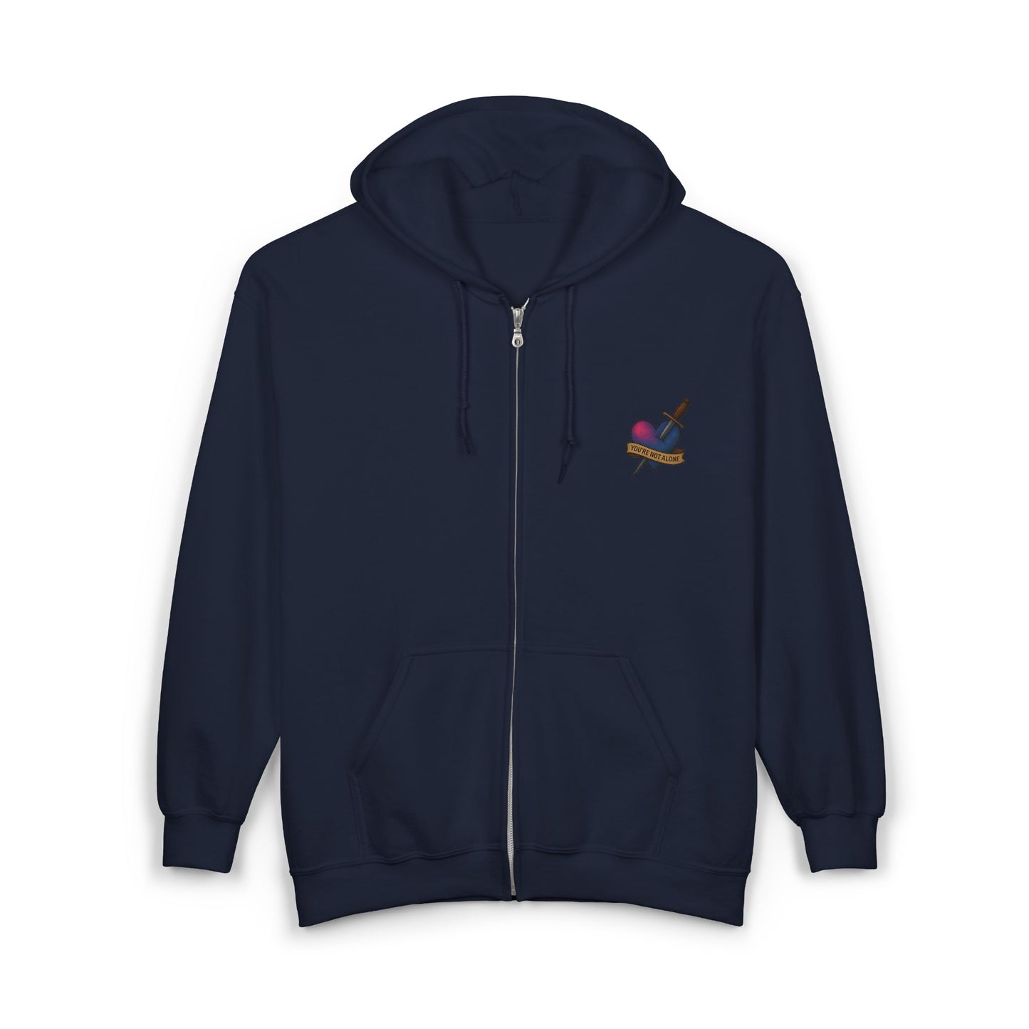 The Bi-Polar EP 10th Year Anniversary Full Zip Up Hooded Sweatshirt- You're Not Alone Collection