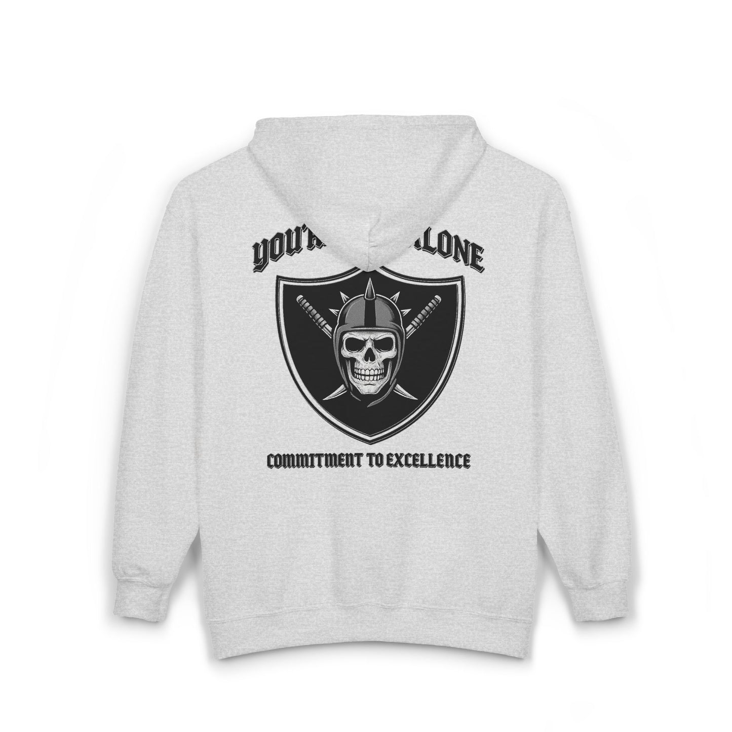 Commitment To Excellence Full Zip Up Hooded Sweatshirt