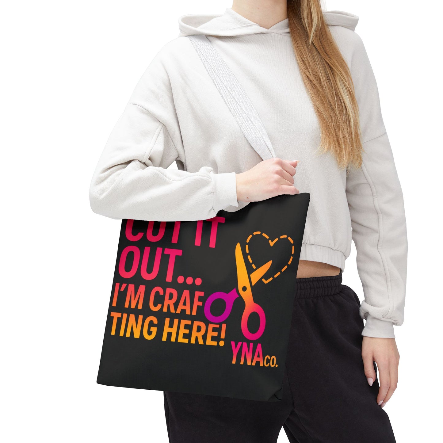 You're Not Alone Tote Bag – Crafting Edition (Black)