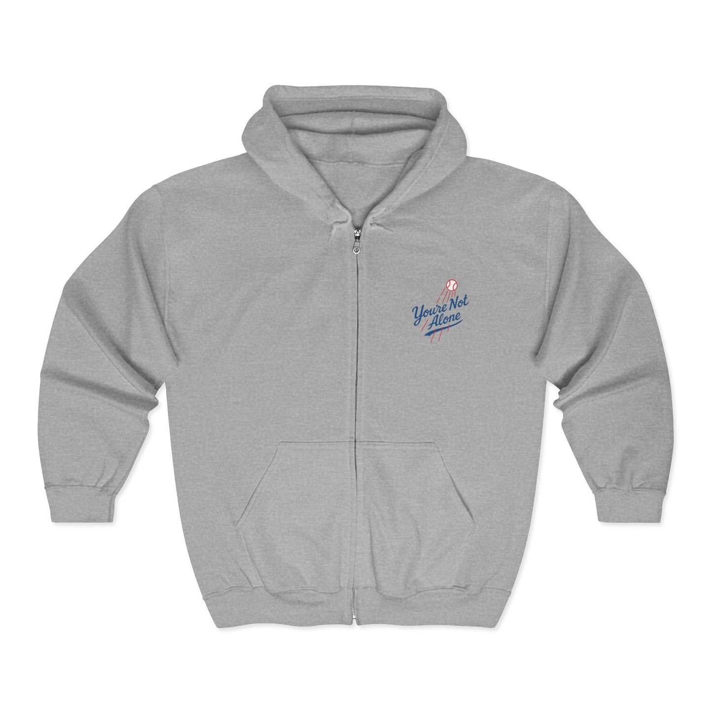 Baseball II Full Zip Up Hooded Sweatshirt