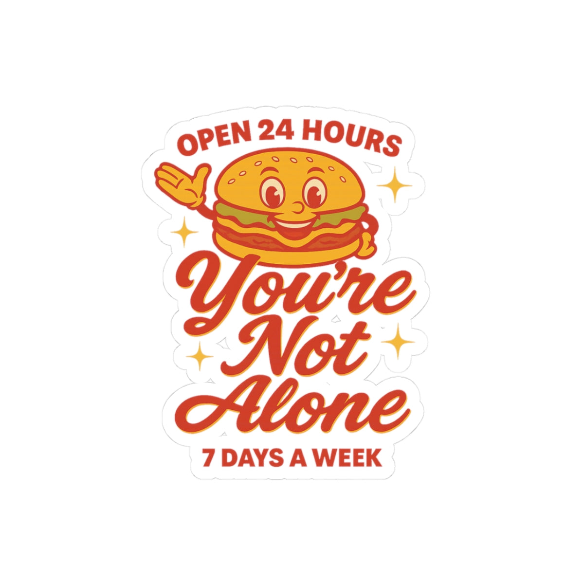 Open 24 Hours Sticker