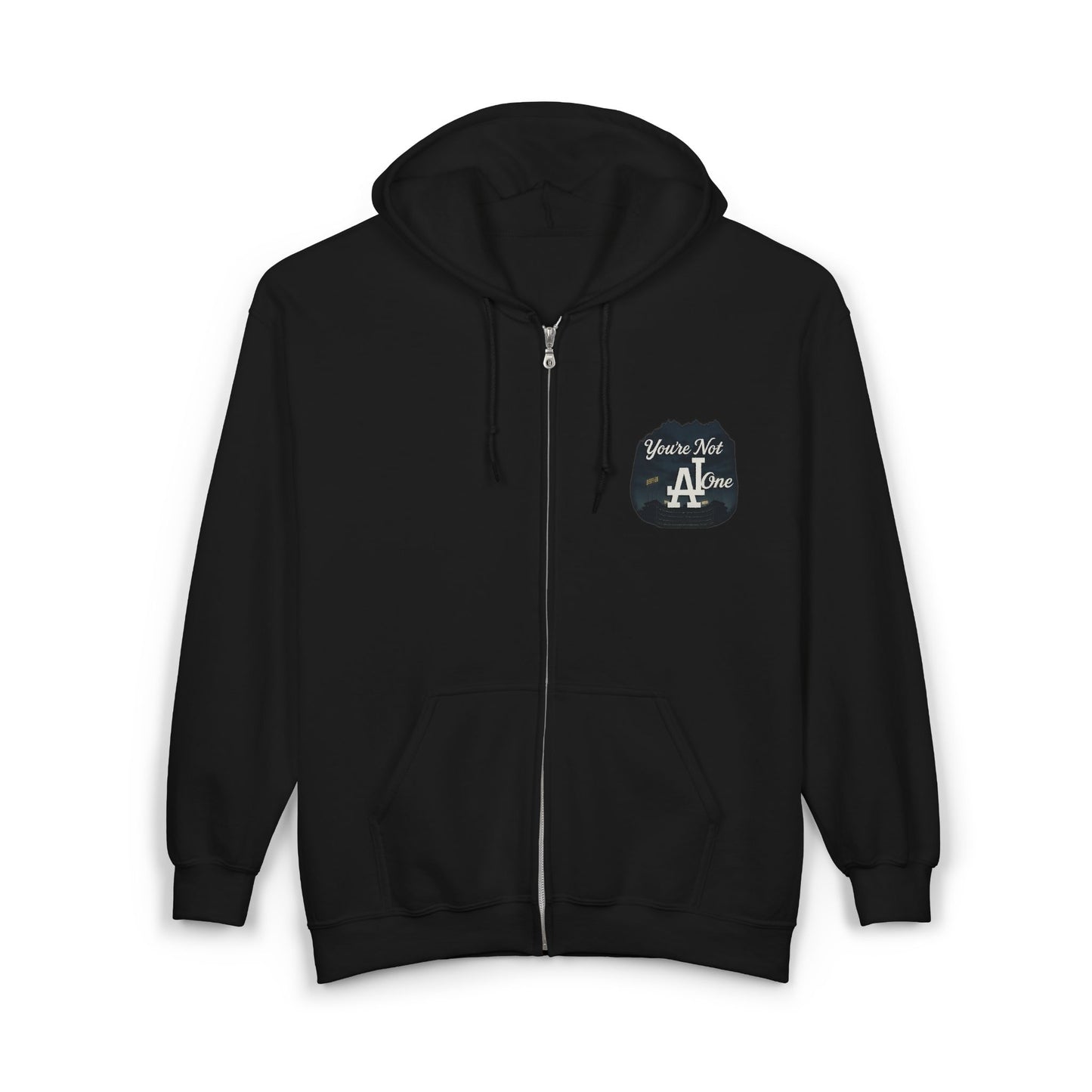 Baseball Full Zip Up Hooded Sweatshirt