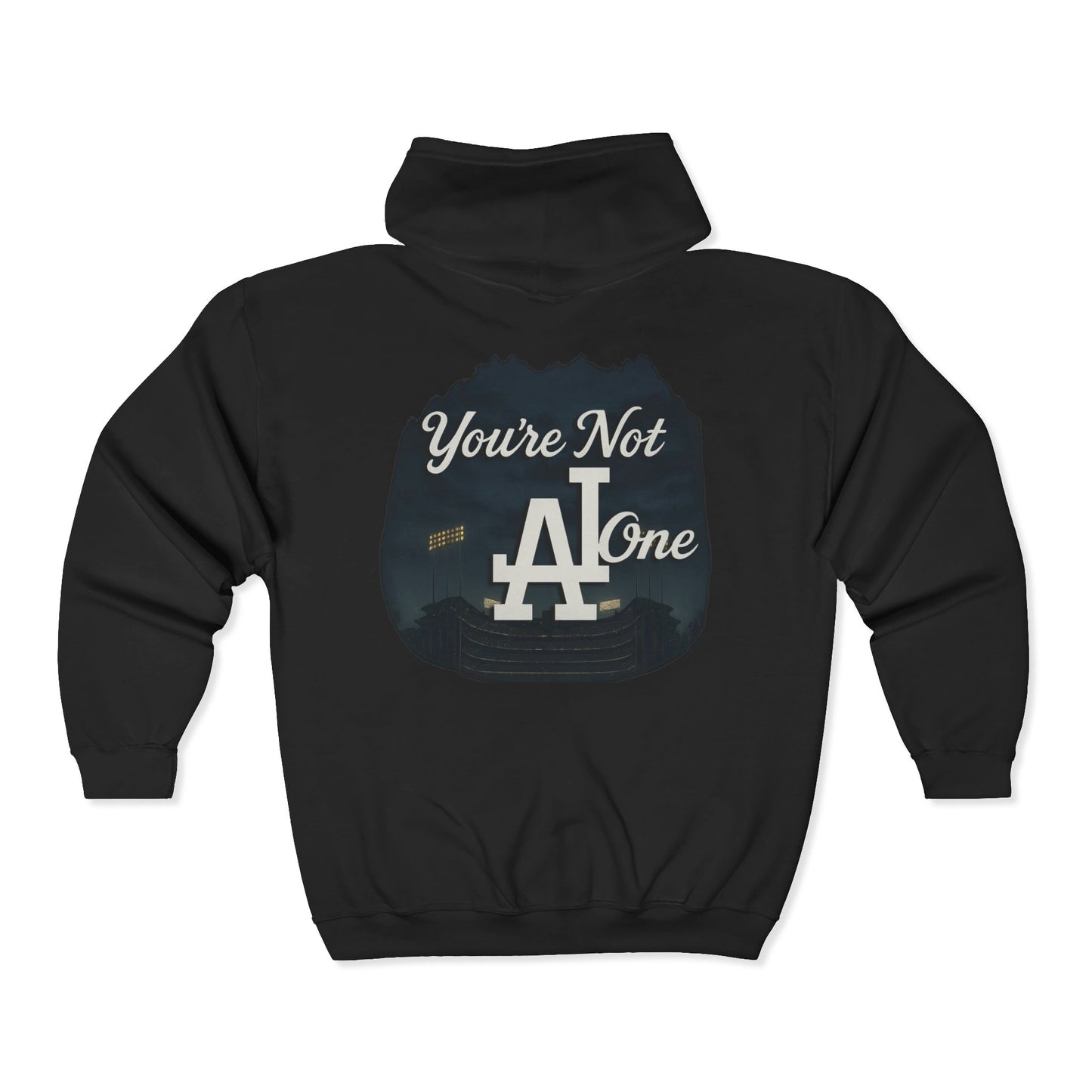 Baseball Full Zip Up Hooded Sweatshirt