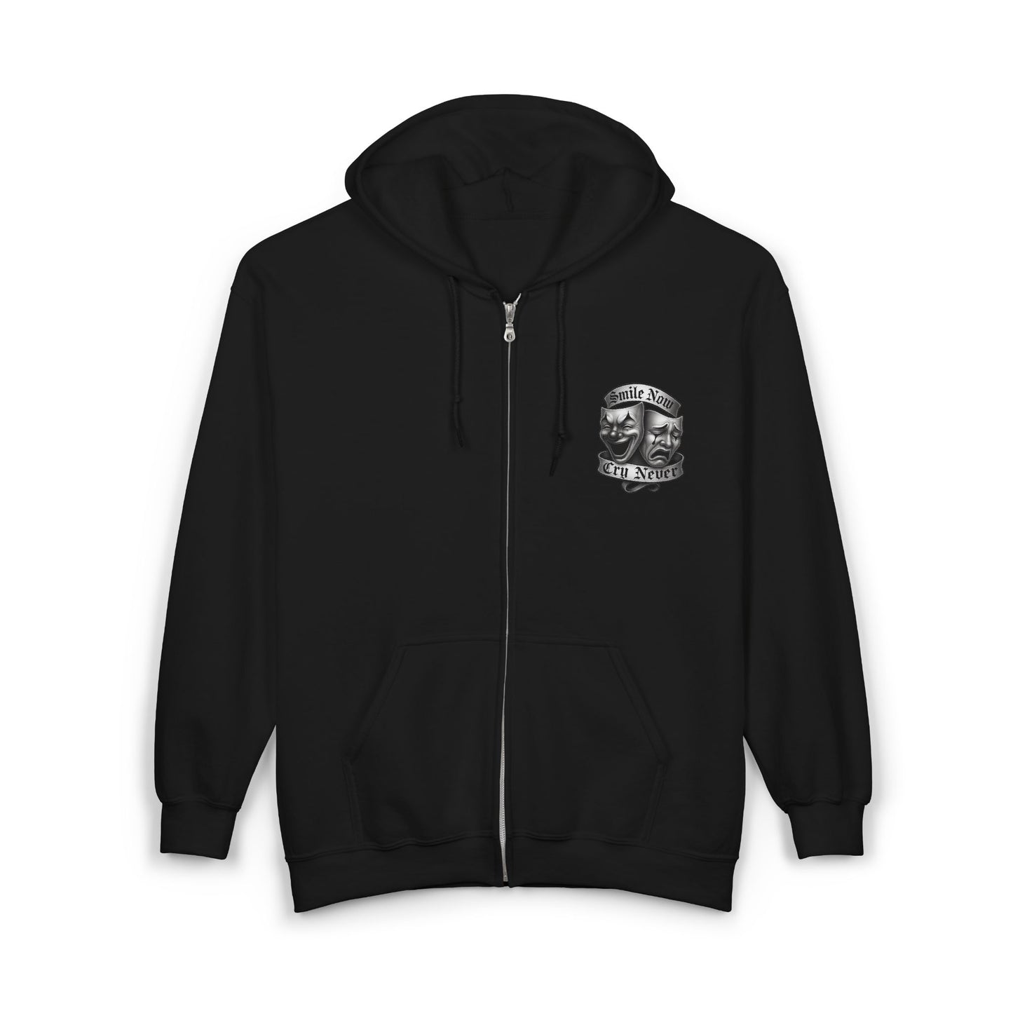 Smile Now, Cry Never Full Zip Up Hooded Sweatshirt