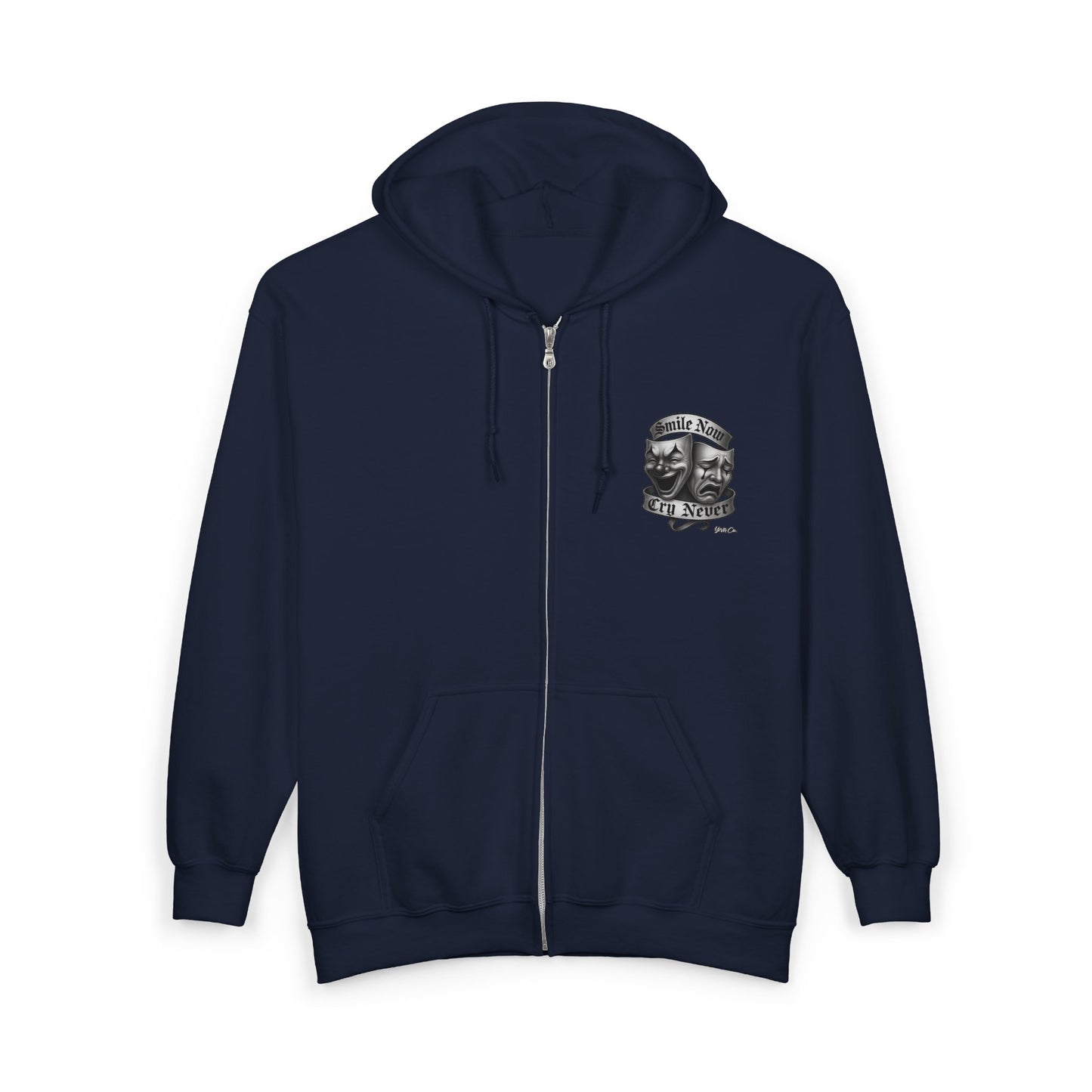 Smile Now, Cry Never Full Zip Up Hooded Sweatshirt