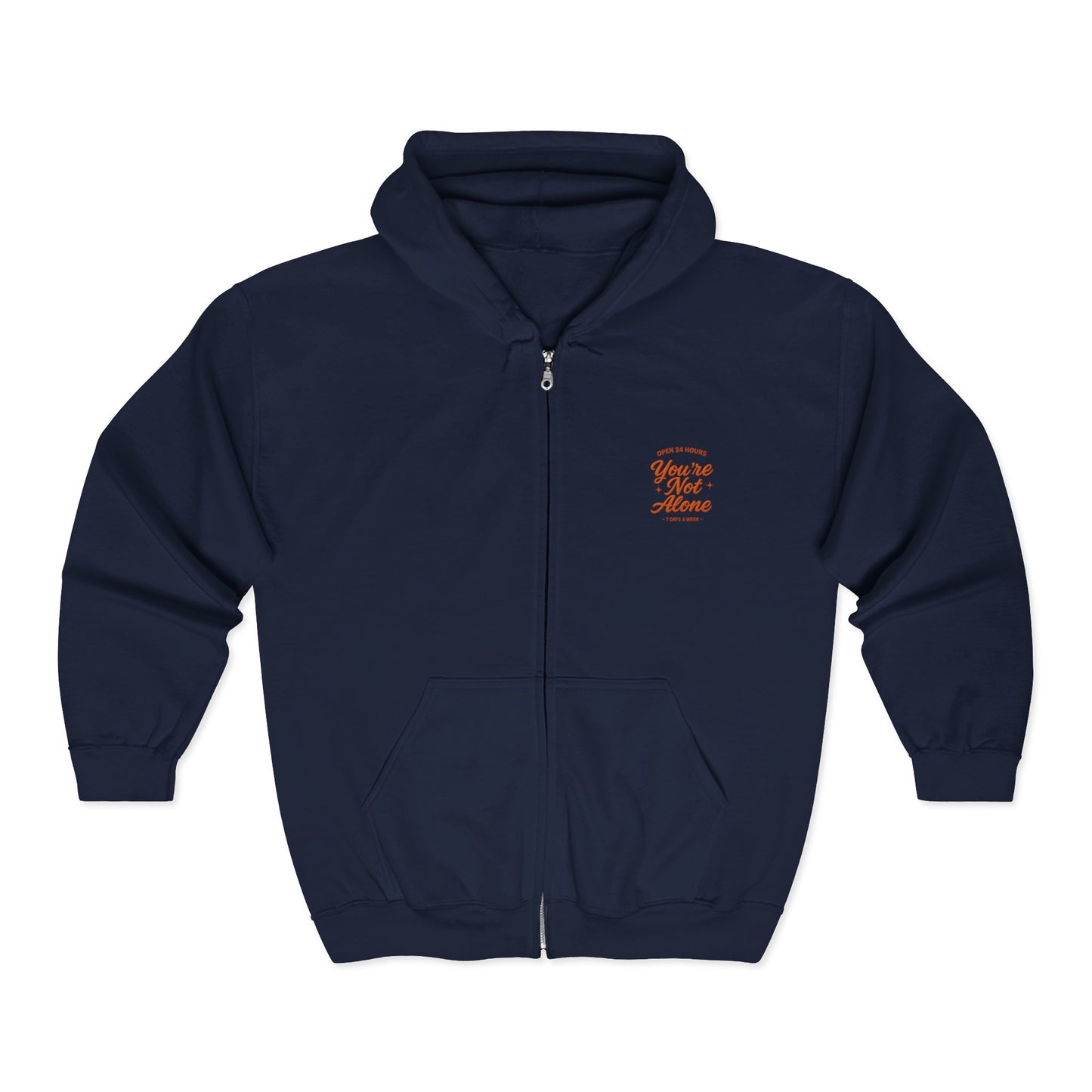 Open 24 Hours Full Zip Up Hoodie (Variant 3)