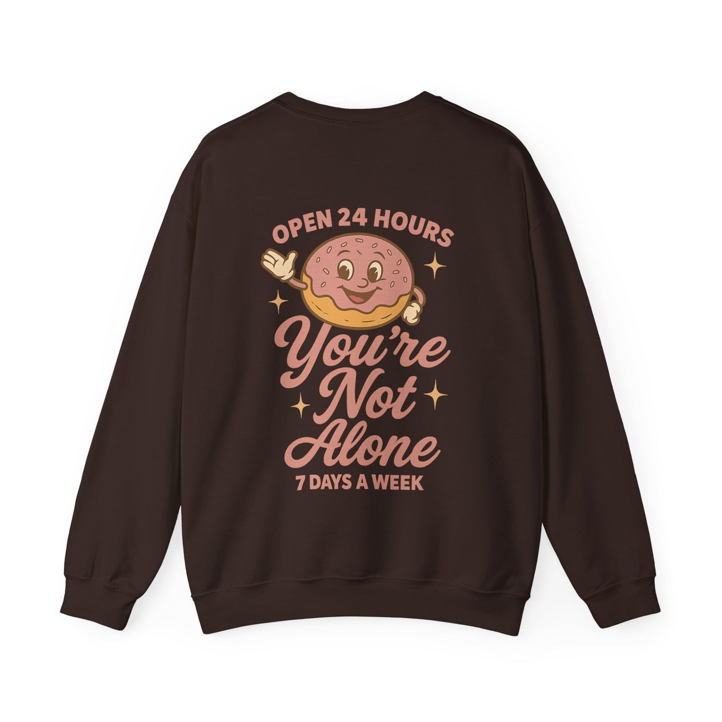 Open 24 Hours Crewneck Sweatshirt - Donut Edition
