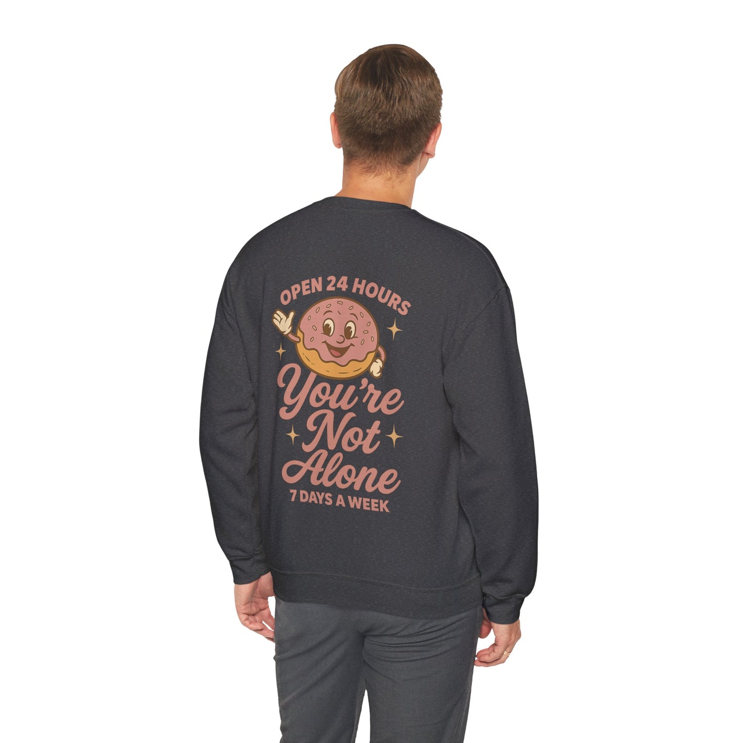 Open 24 Hours Crewneck Sweatshirt - Donut Edition