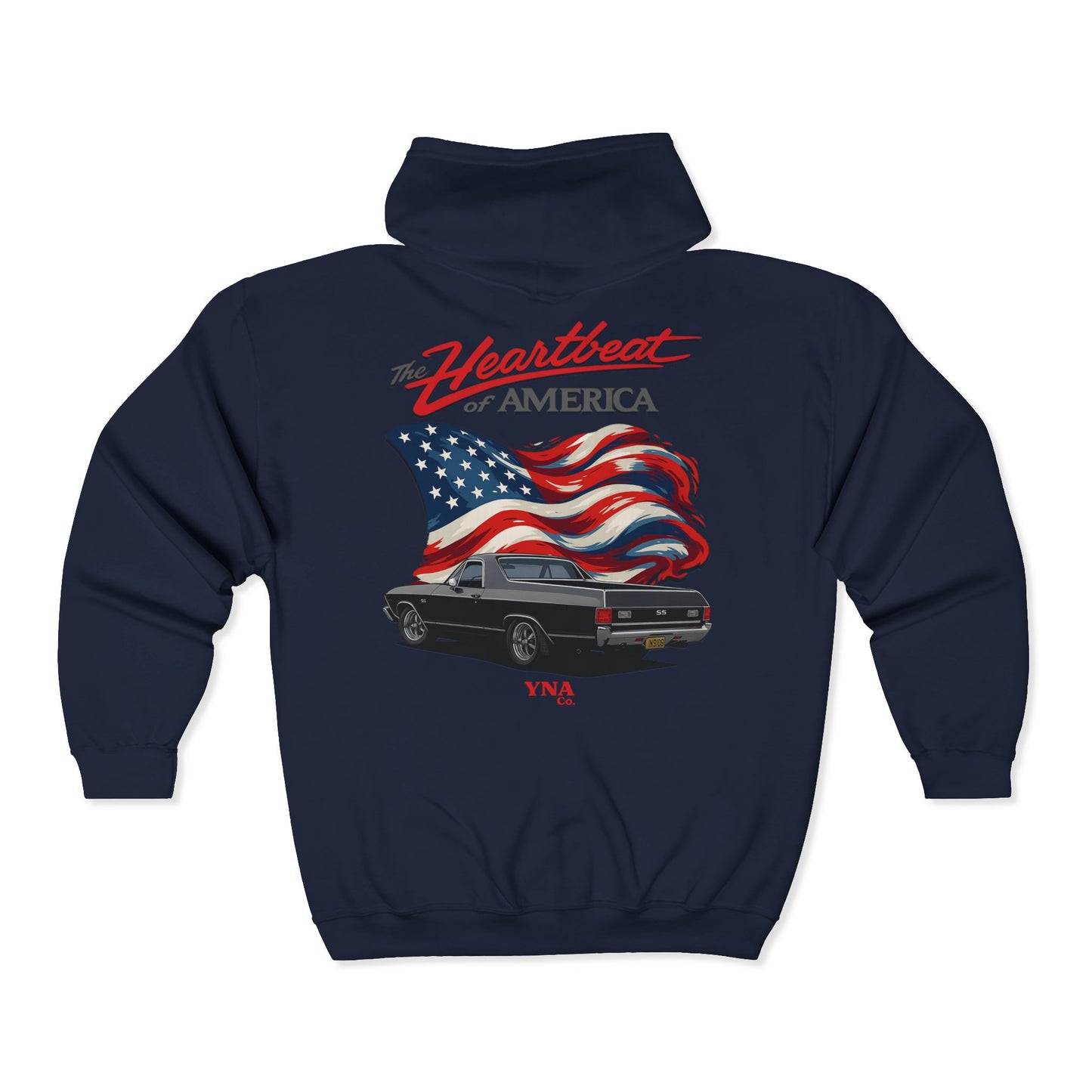 The Heartbeat of America II Full Zip Up Hoodie