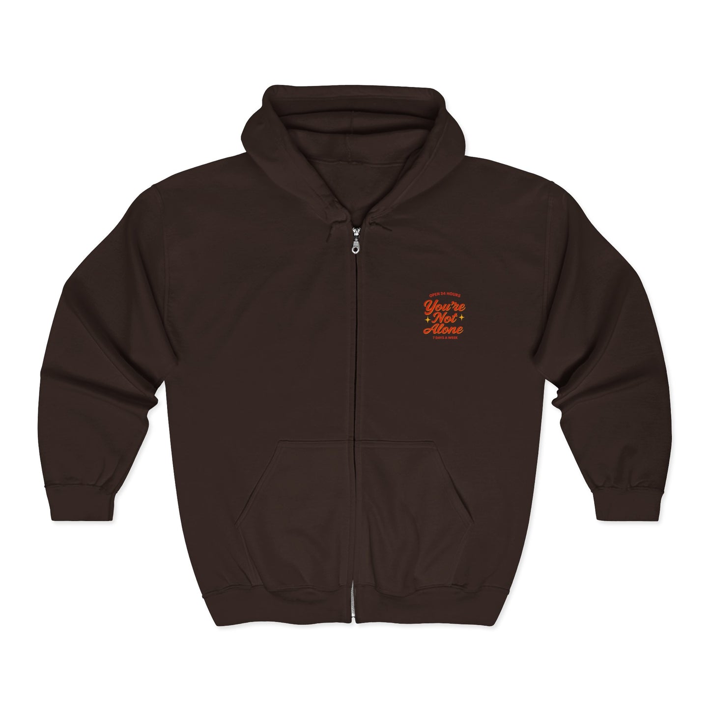 Open 24 Hours Full Zip Up Hoodie (Variant 2)