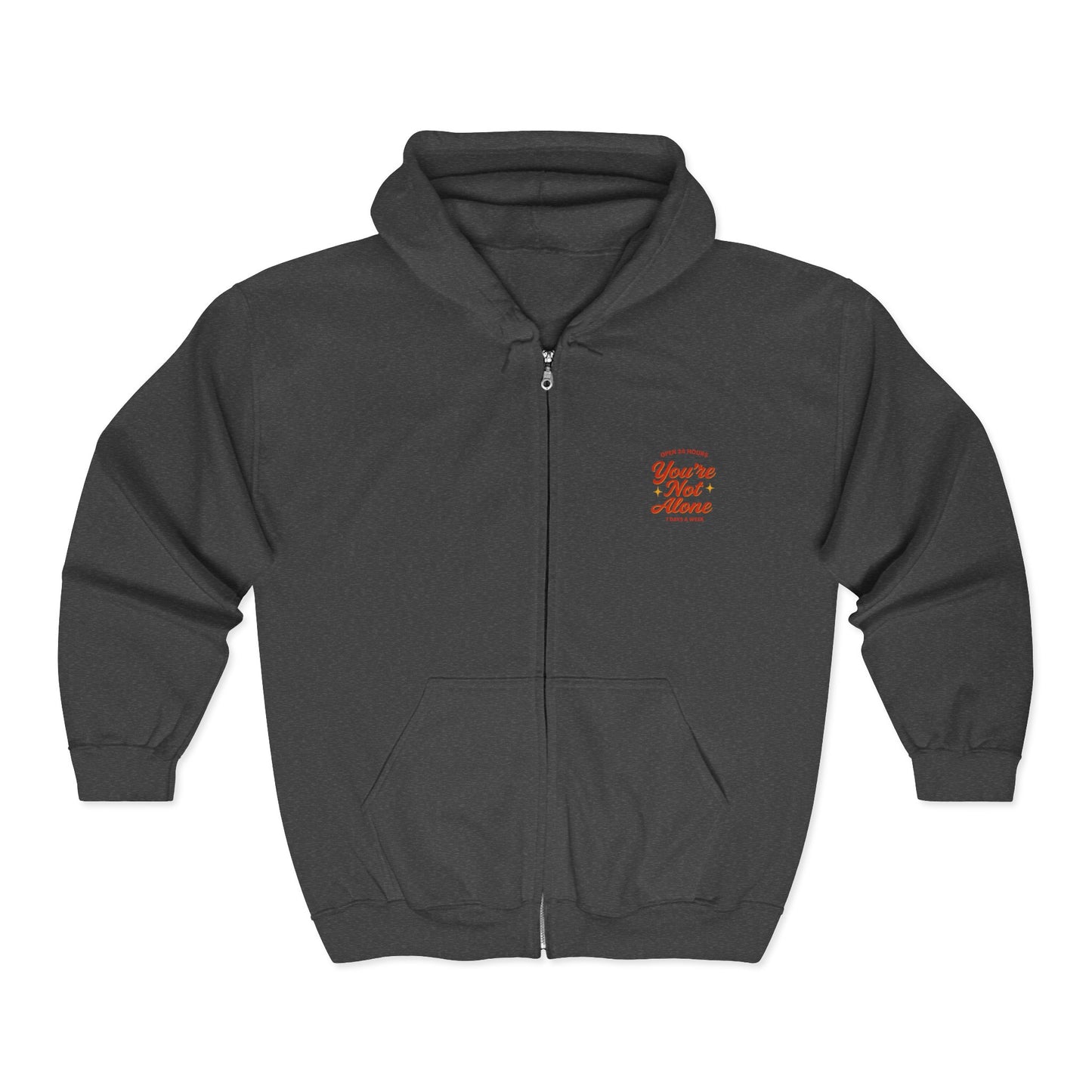 Open 24 Hours Full Zip Up Hoodie (Variant 2)