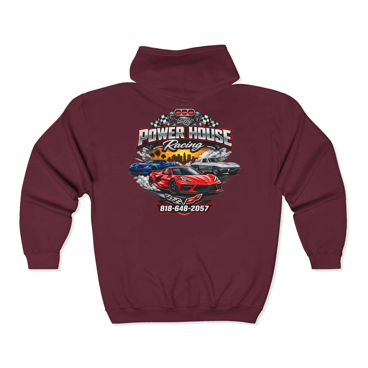 Power House Racing Full Zip Up Hoodie (Variant 3)