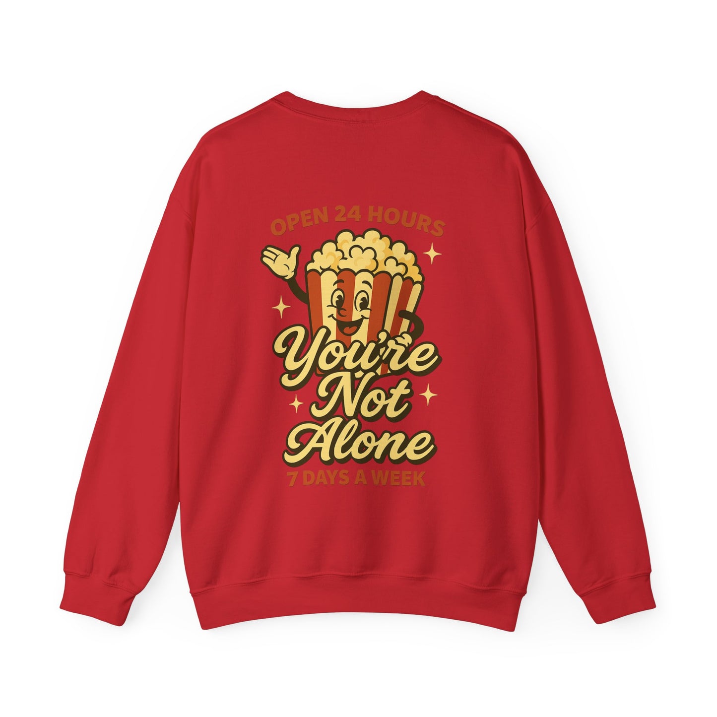 Open 24 Hours Crewneck Sweatshirt - Popcorn Edition