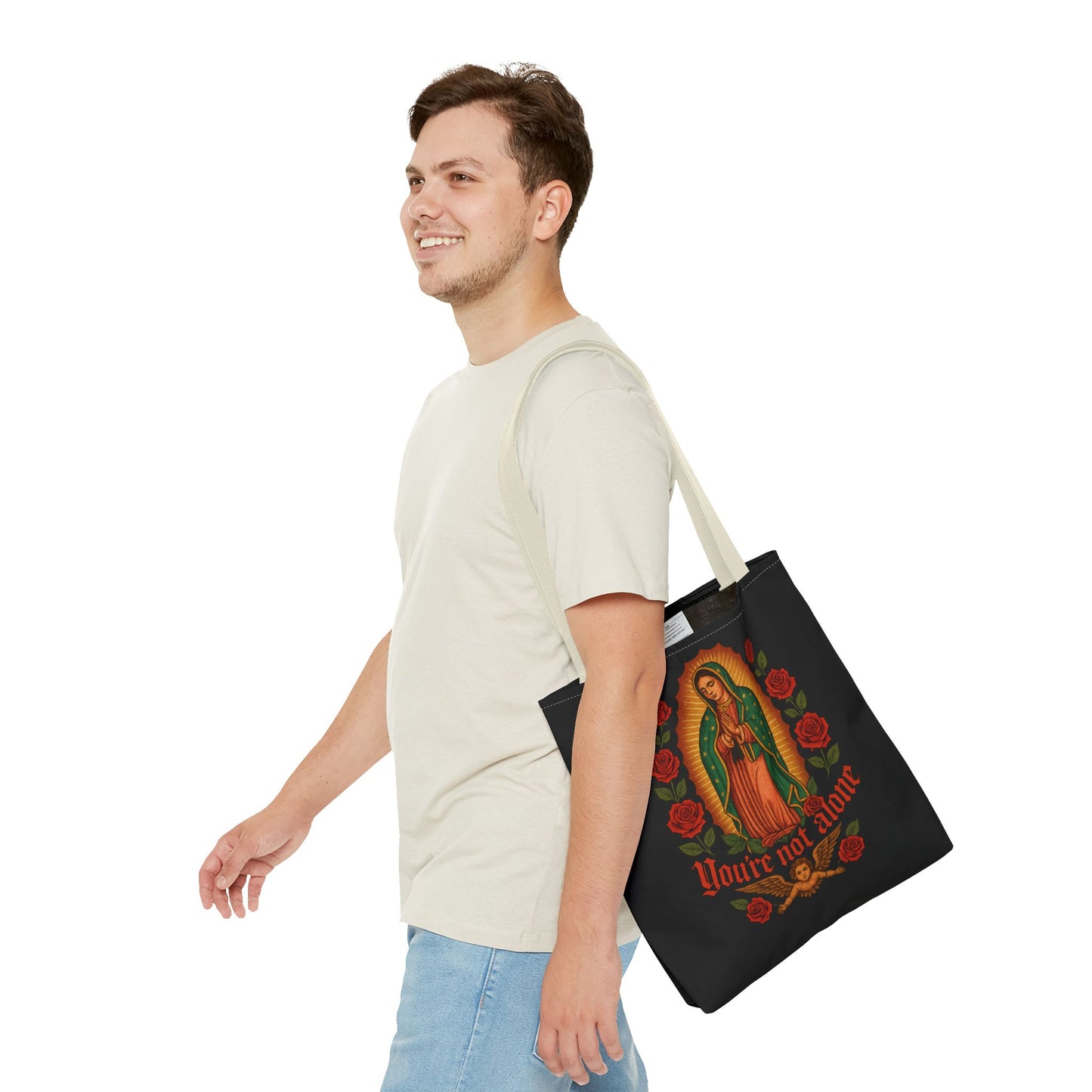 You're Not Alone Tote Bag – Lady of Guadalupe Edition