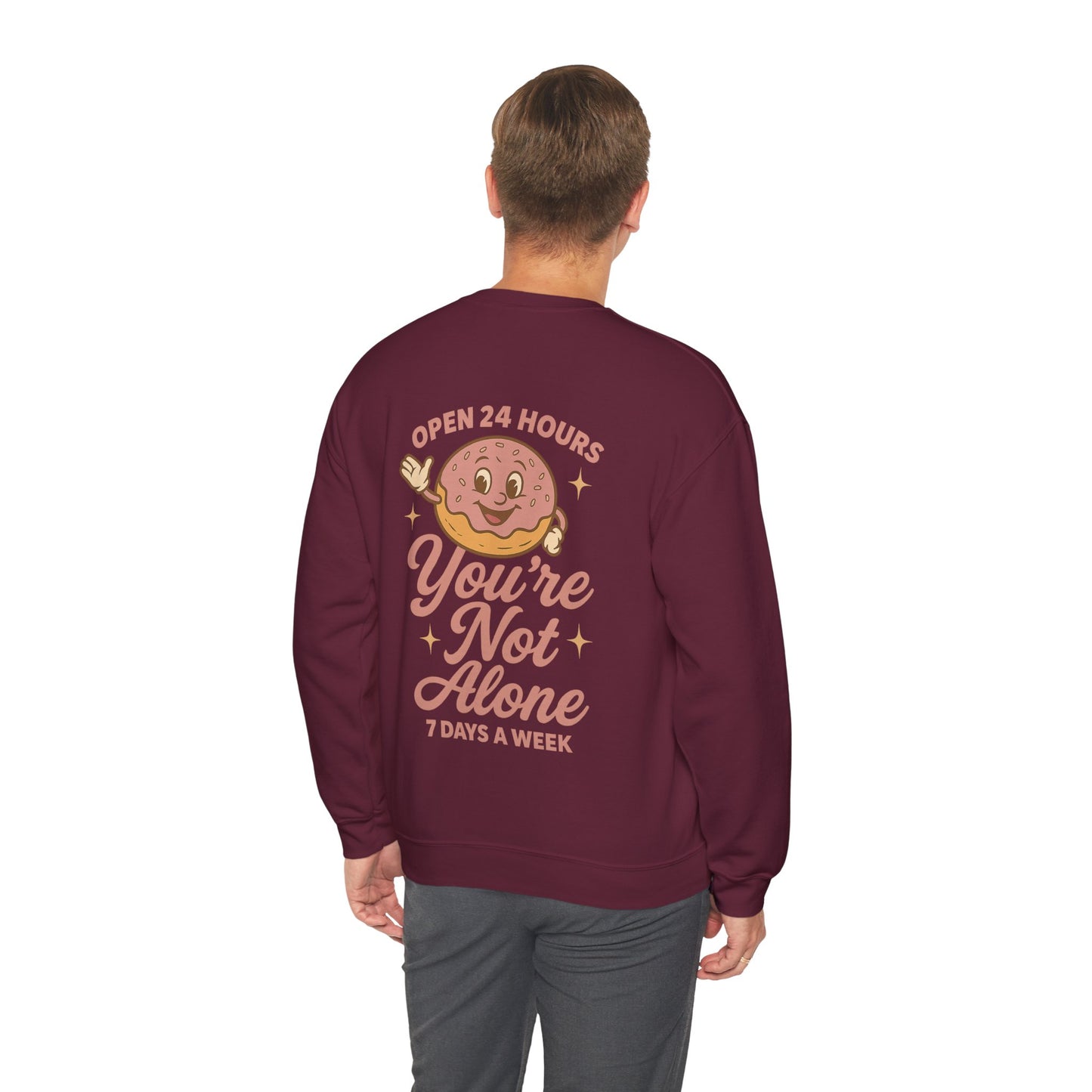Open 24 Hours Crewneck Sweatshirt - Donut Edition