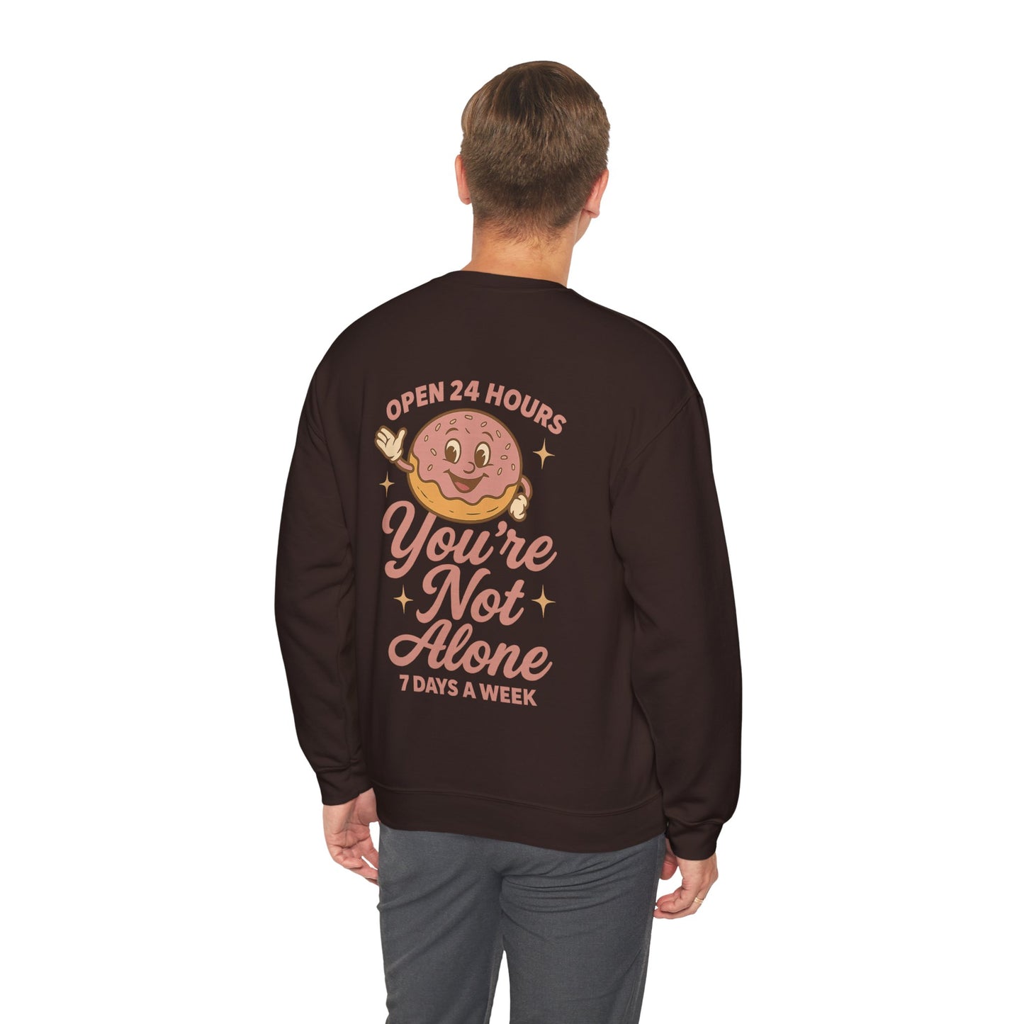 Open 24 Hours Crewneck Sweatshirt - Donut Edition