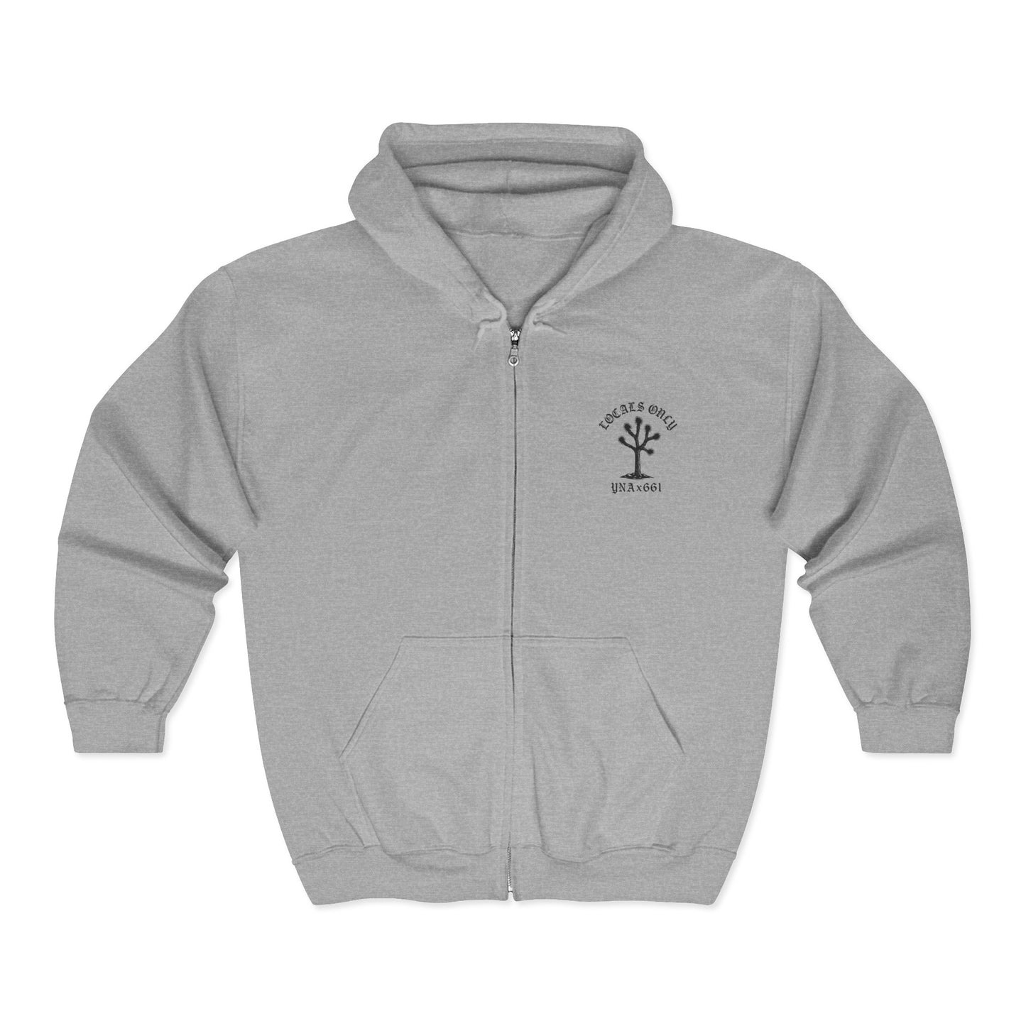 Locals Only Full Zip Up Hooded Sweatshirt