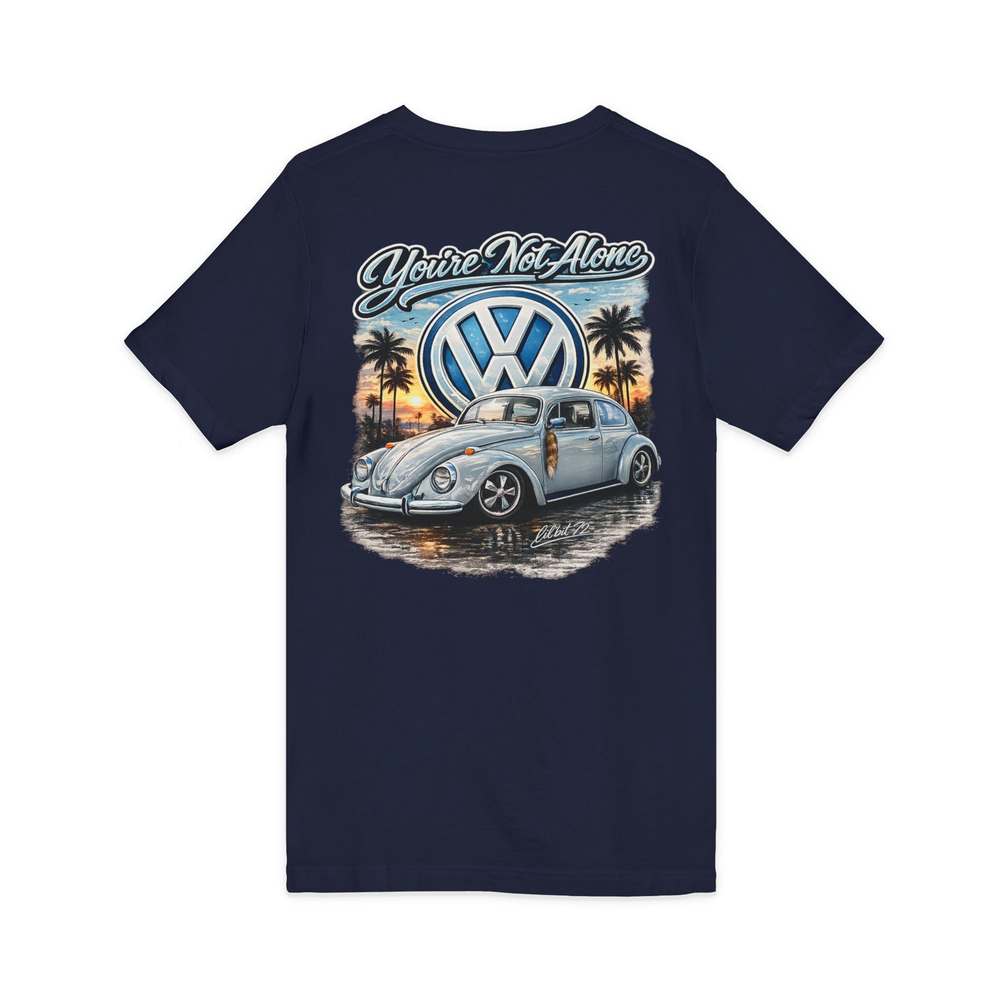 Lil'bit 72 VW Bug Women's V-Neck Tee