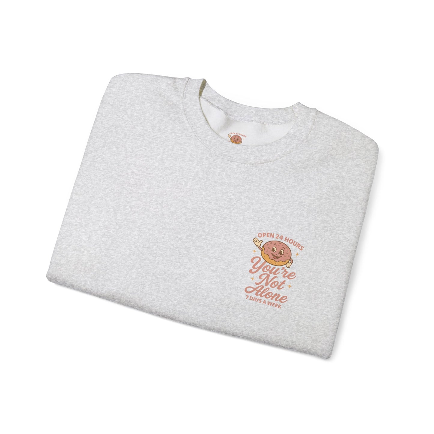 Open 24 Hours Crewneck Sweatshirt - Donut Edition
