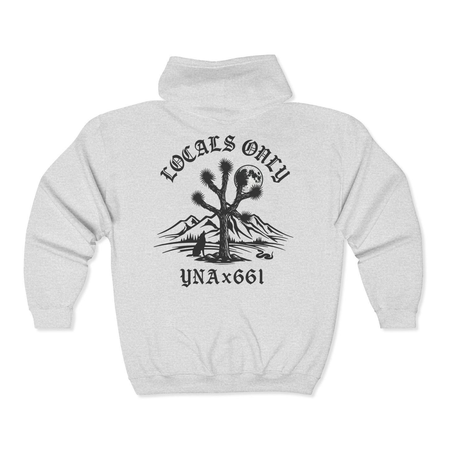 Locals Only Full Zip Up Hooded Sweatshirt