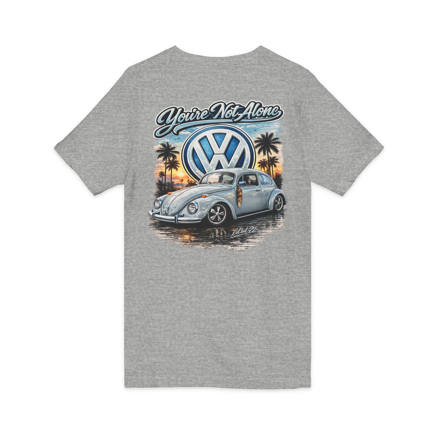 Lil'bit 72 VW Bug Women's V-Neck Tee