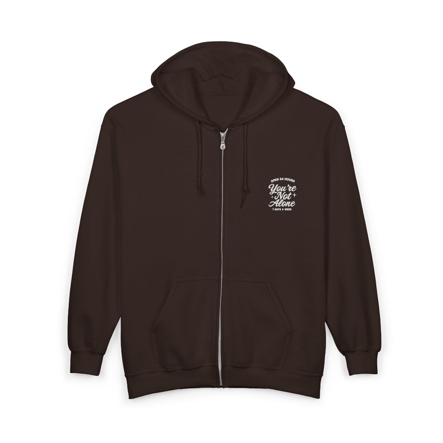 Open 24 Hours Full Zip Up Hoodie