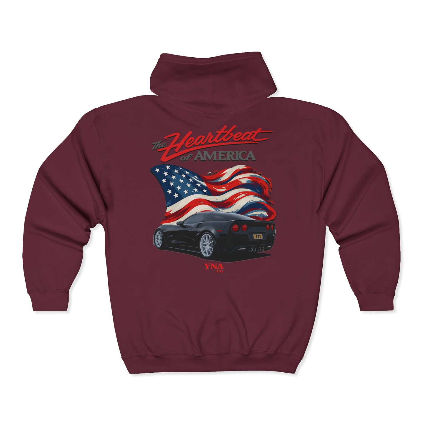 The Heartbeat of America III Full Zip Up Hoodie
