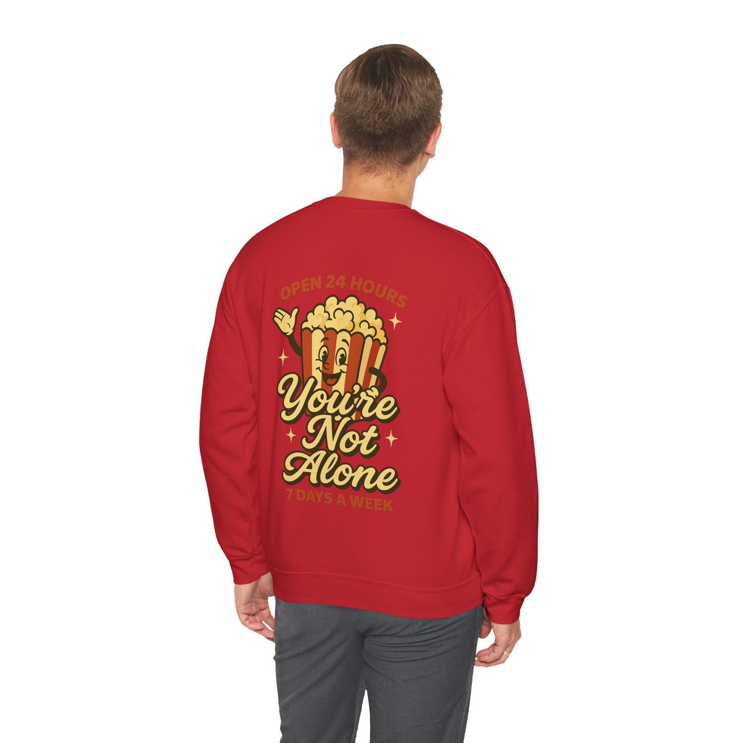 Open 24 Hours Crewneck Sweatshirt - Popcorn Edition