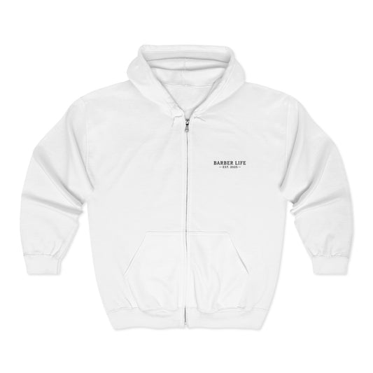 Barber Life Full Zip Up Hoodie