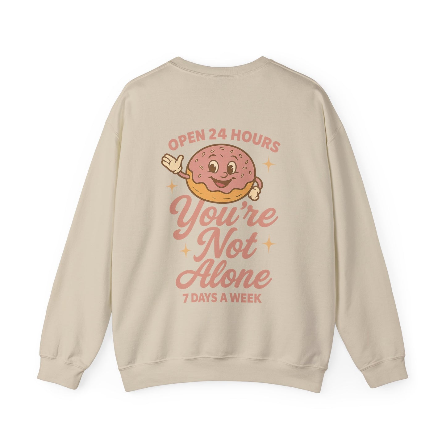 Open 24 Hours Crewneck Sweatshirt - Donut Edition