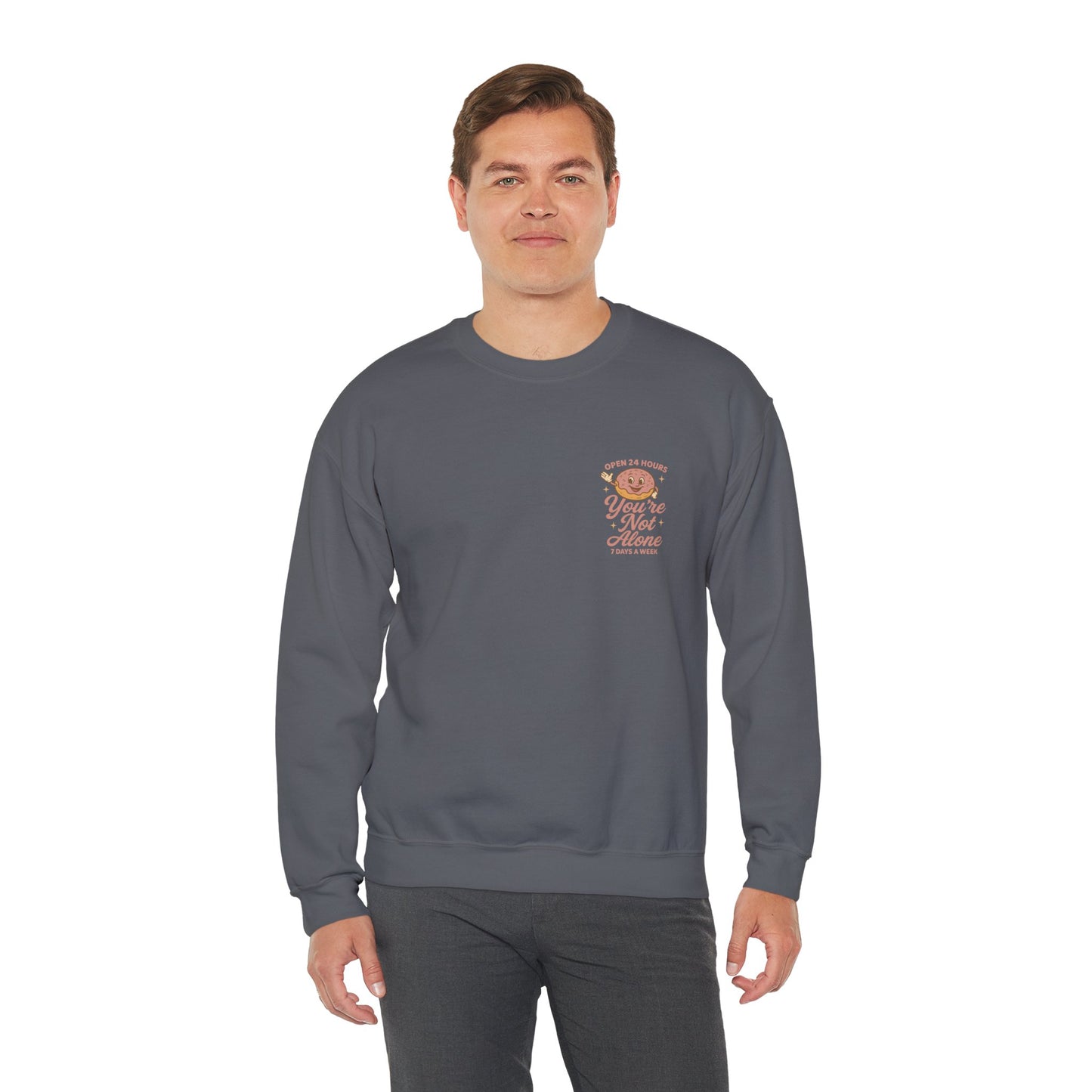 Open 24 Hours Crewneck Sweatshirt - Donut Edition
