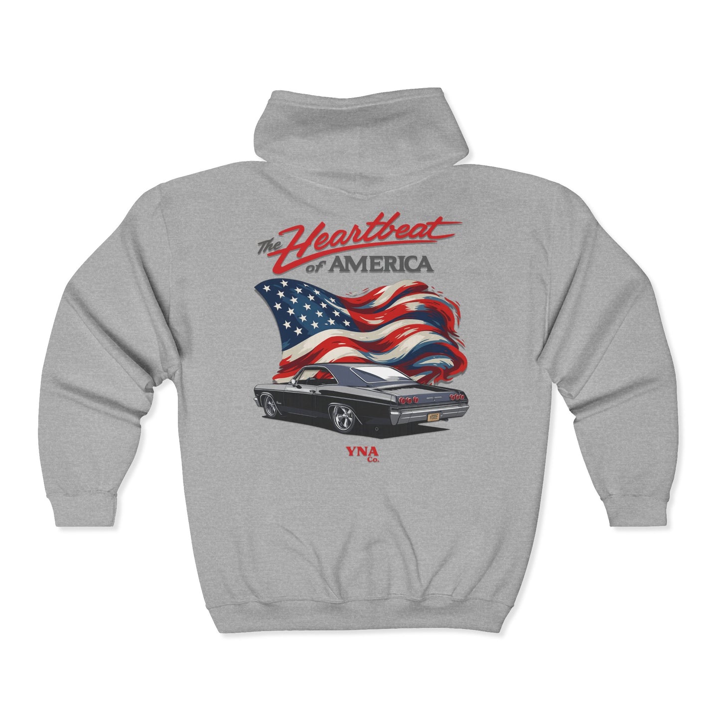 The Heartbeat of America Full Zip Up Hoodie