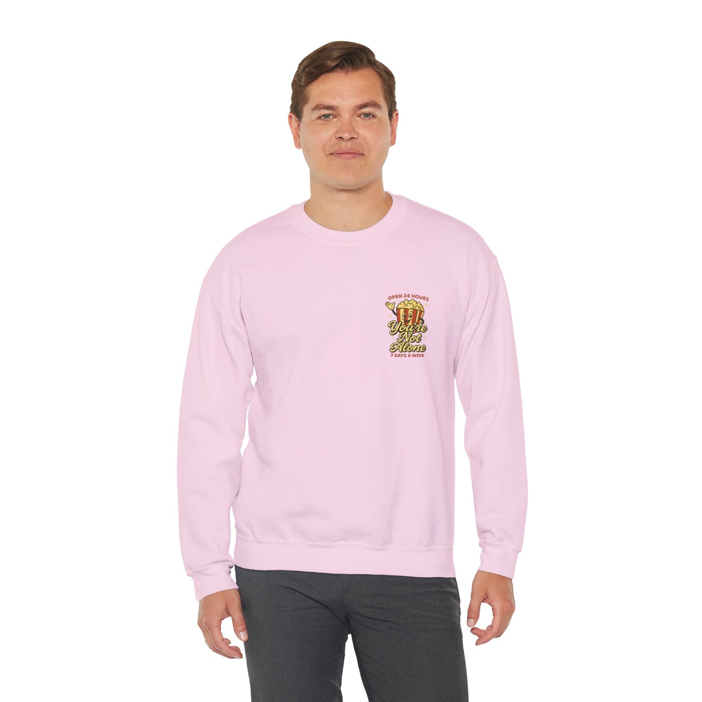 Open 24 Hours Crewneck Sweatshirt - Popcorn Edition