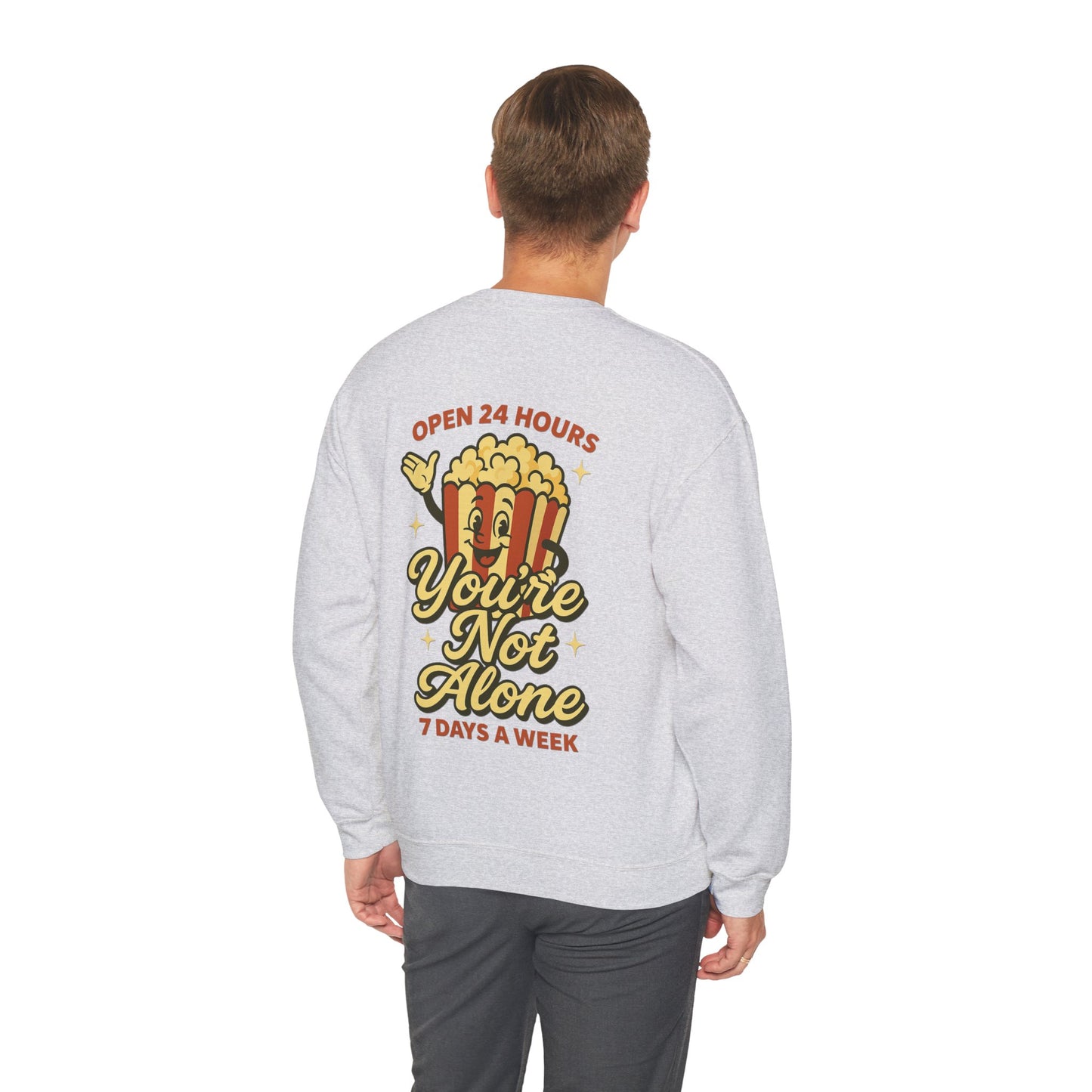 Open 24 Hours Crewneck Sweatshirt - Popcorn Edition