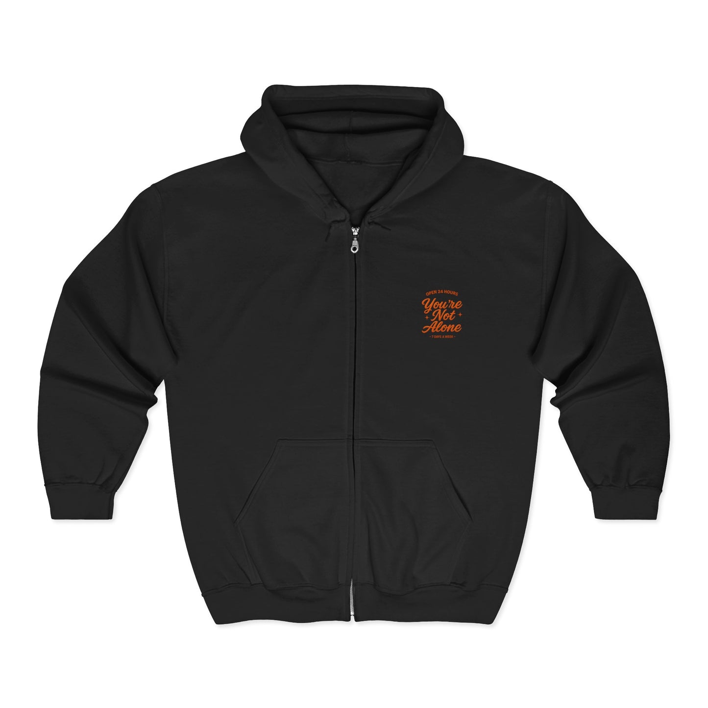 Open 24 Hours Full Zip Up Hoodie (Variant 3)