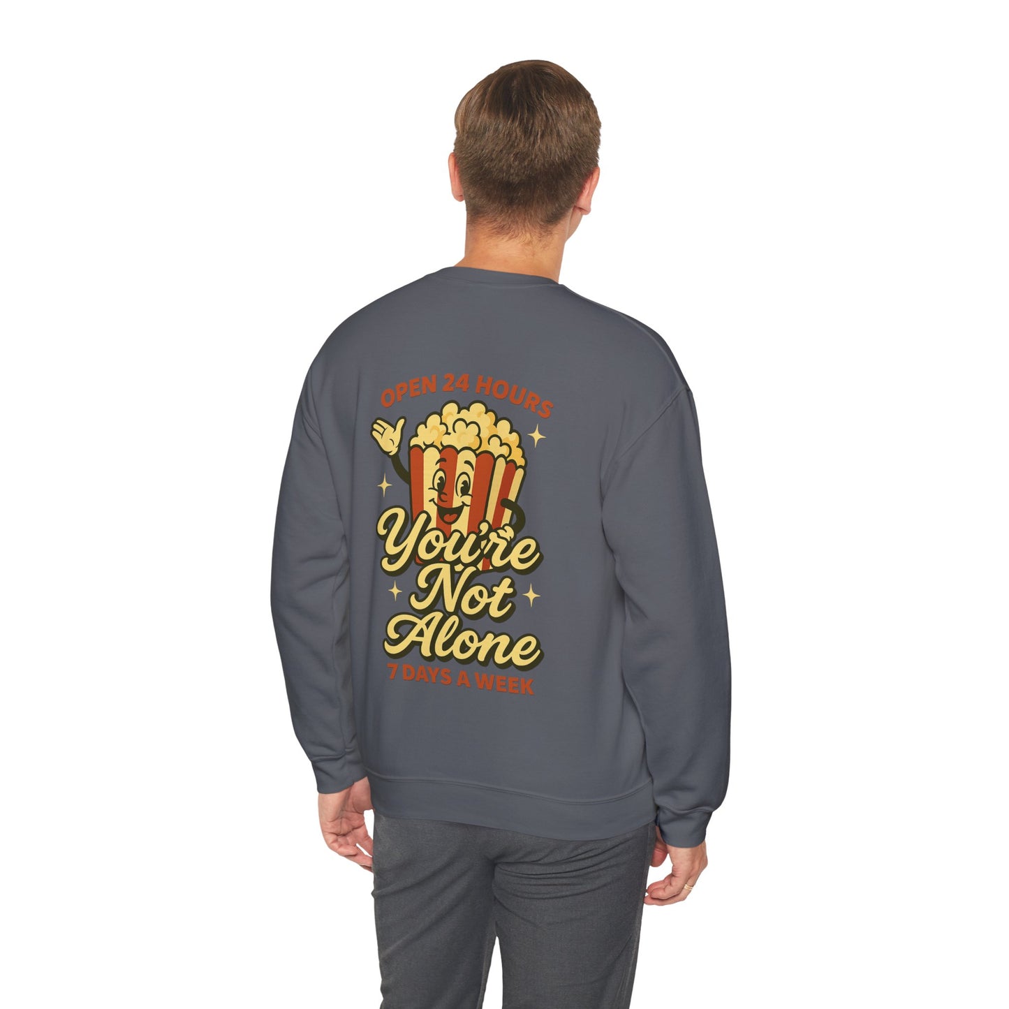 Open 24 Hours Crewneck Sweatshirt - Popcorn Edition