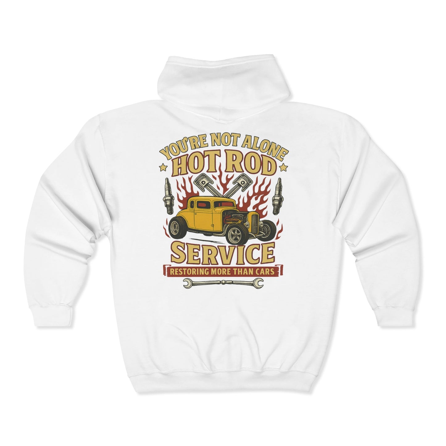 Hot Rod Full Zip Up Hoodie