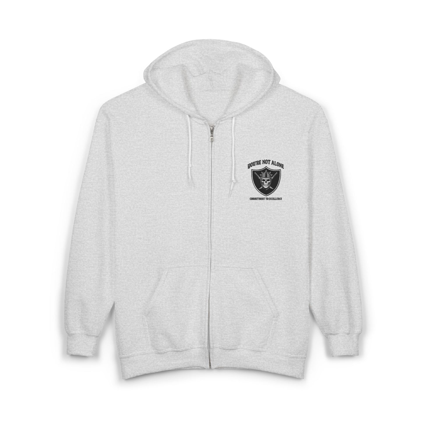Commitment To Excellence Full Zip Up Hooded Sweatshirt