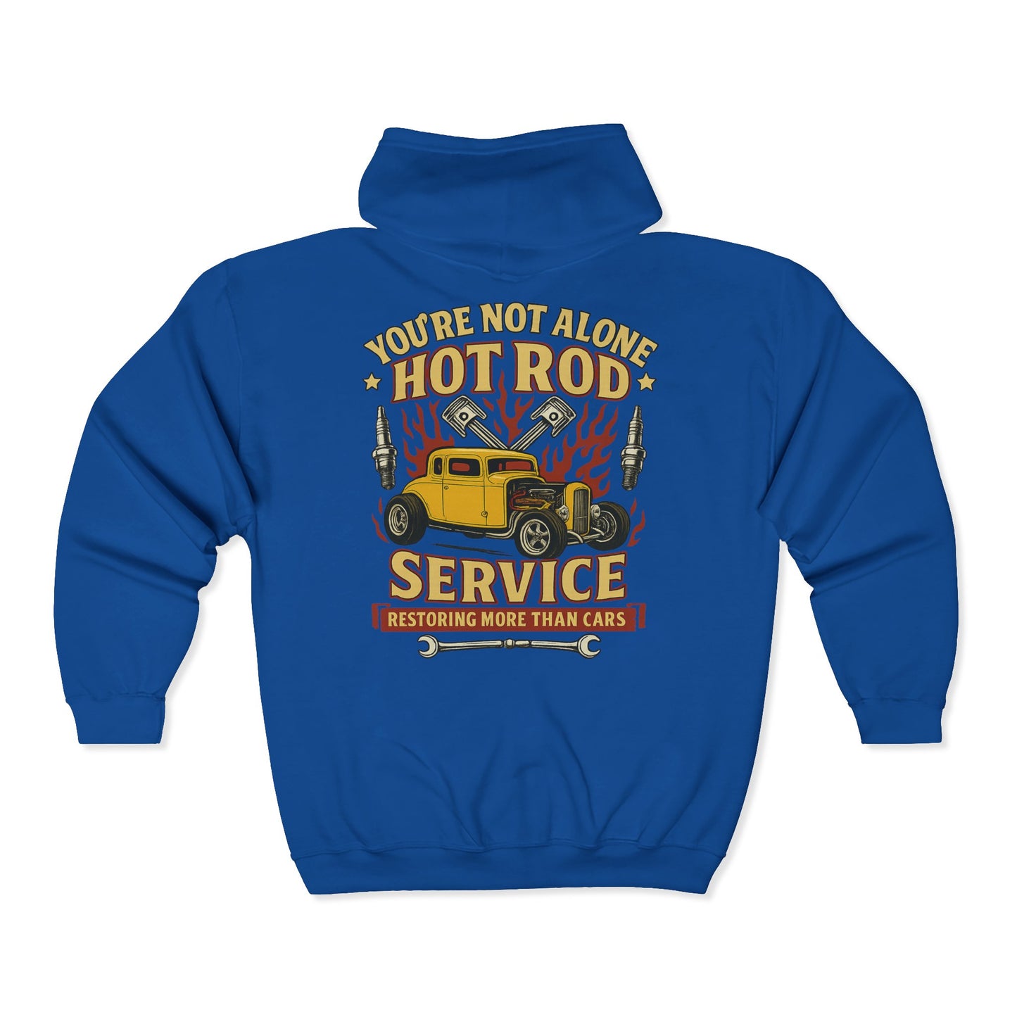 Hot Rod Full Zip Up Hoodie