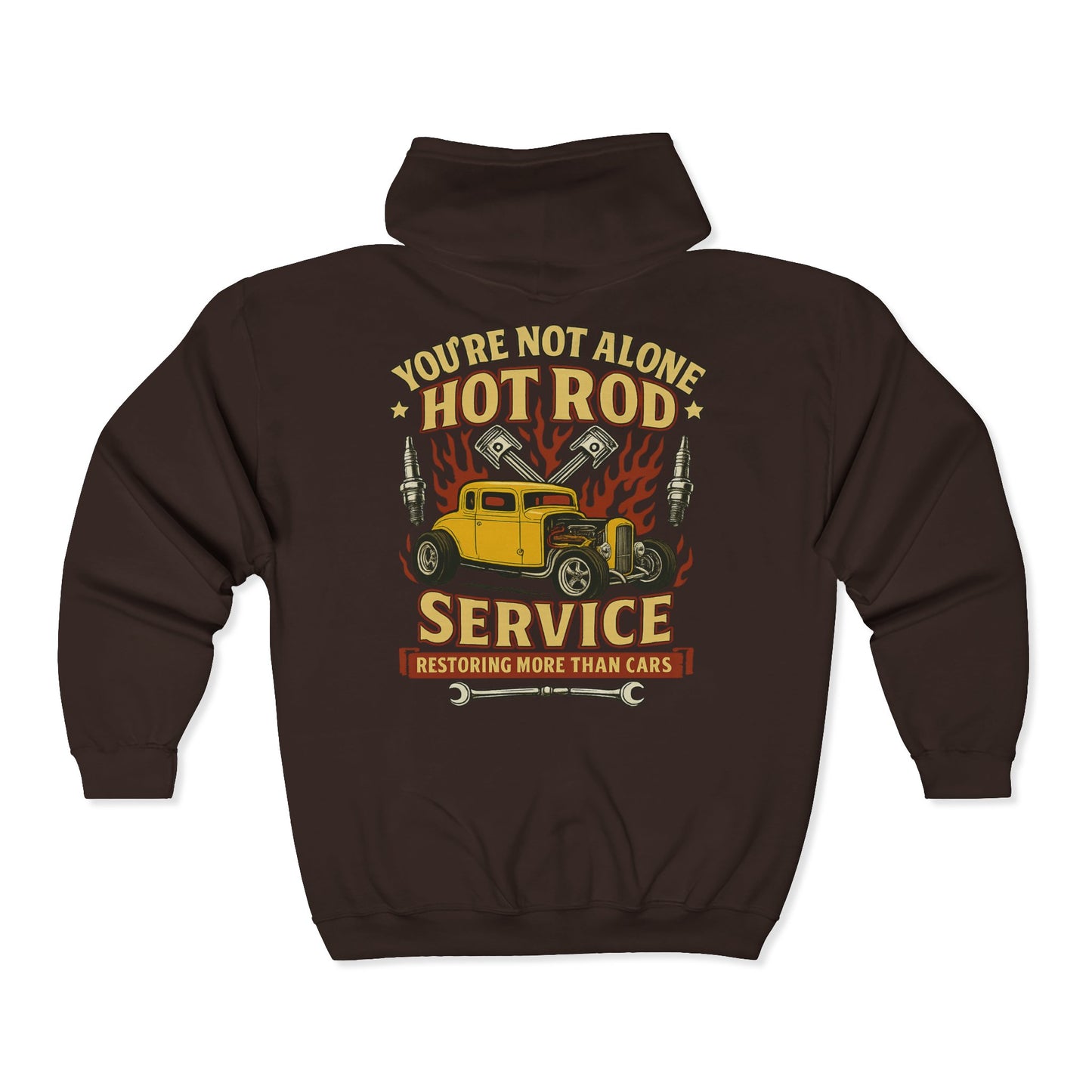Hot Rod Full Zip Up Hoodie