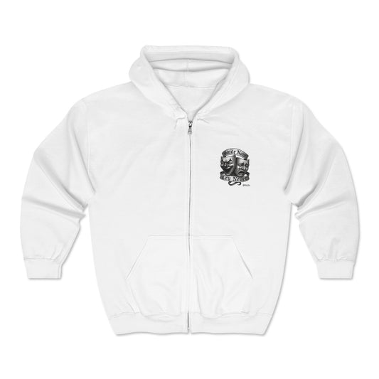 Smile Now, Cry Never Full Zip Up Hooded Sweatshirt