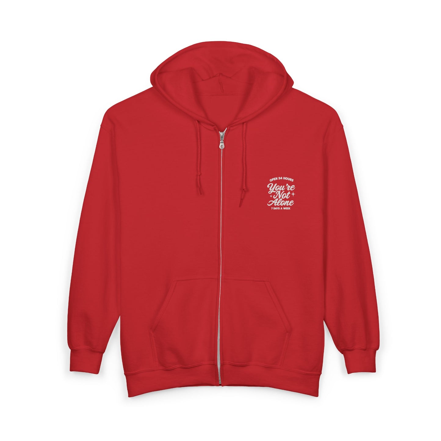 Open 24 Hours Full Zip Up Hoodie