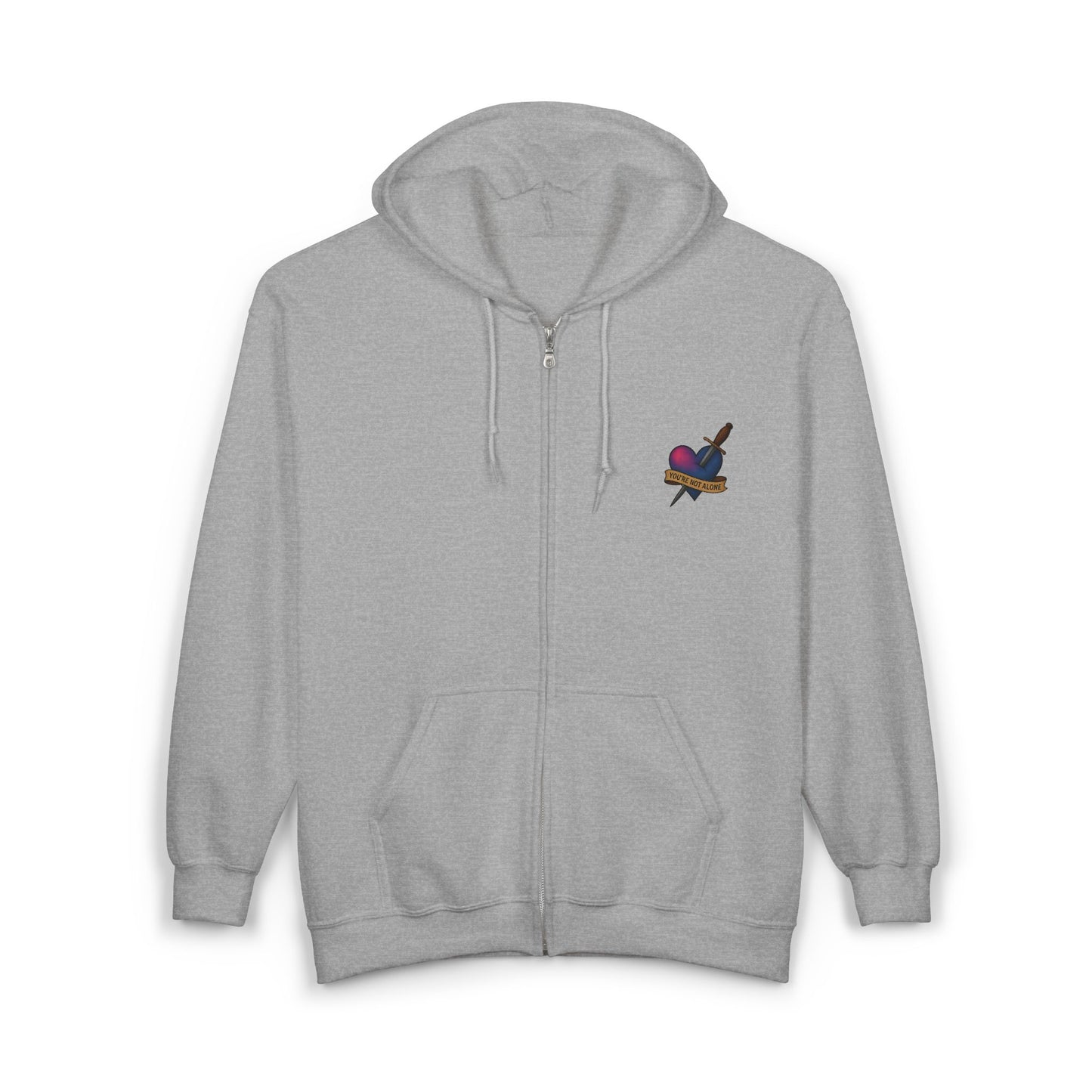 The Bi-Polar EP 10th Year Anniversary Full Zip Up Hooded Sweatshirt- You're Not Alone Collection