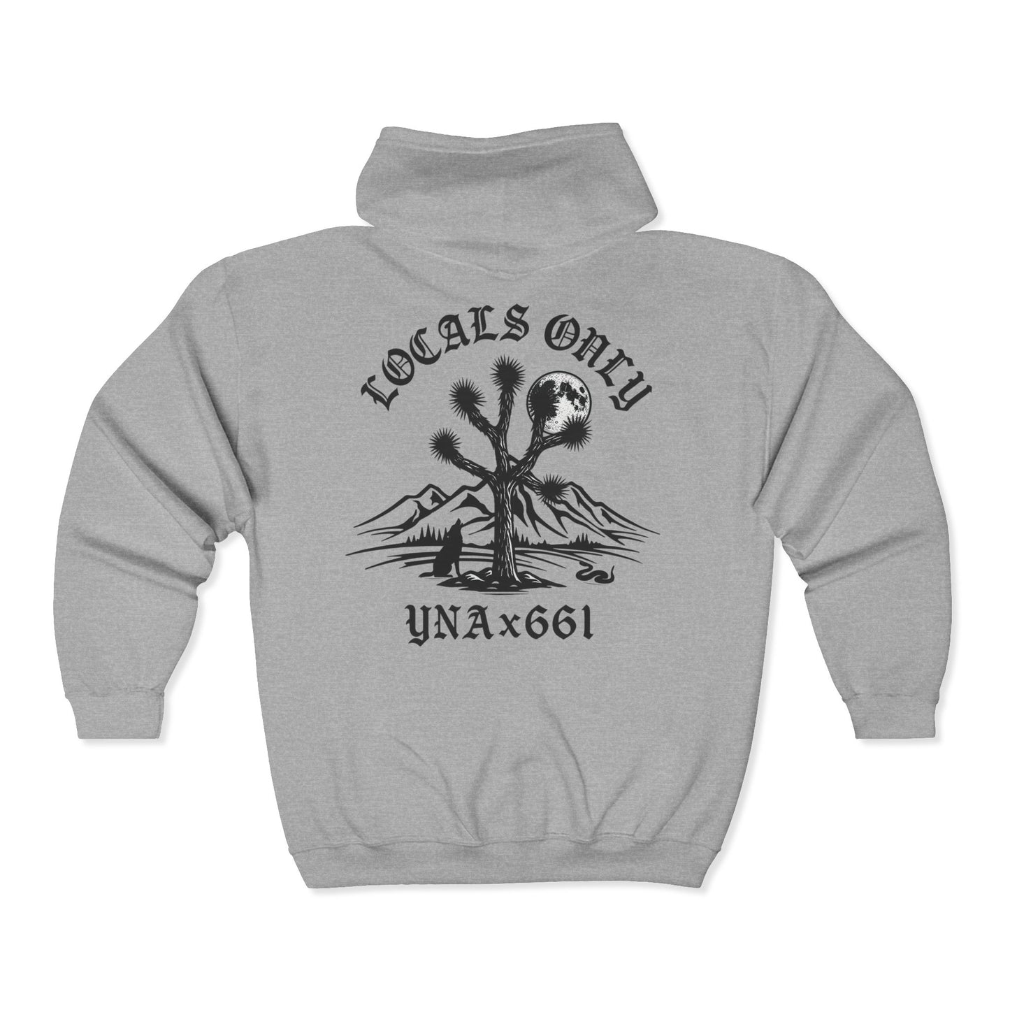 Locals Only Full Zip Up Hooded Sweatshirt