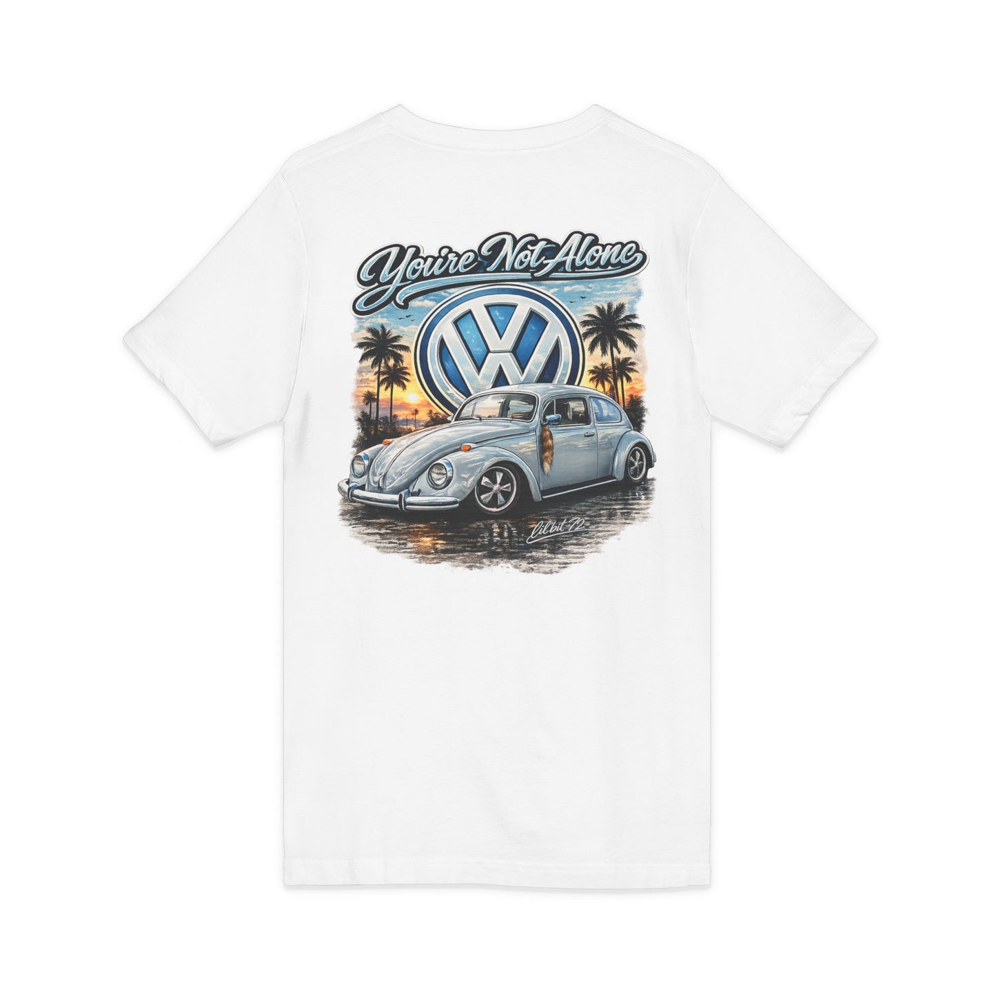 Lil'bit 72 VW Bug Women's V-Neck Tee