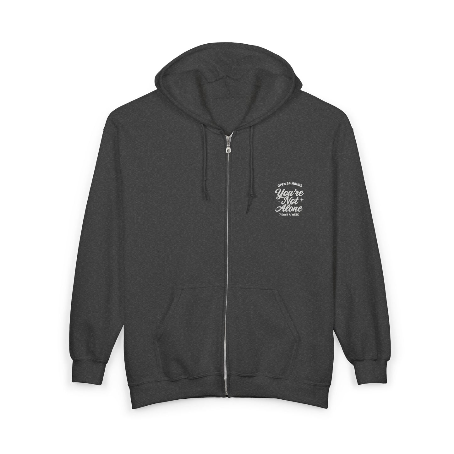 Open 24 Hours Full Zip Up Hoodie