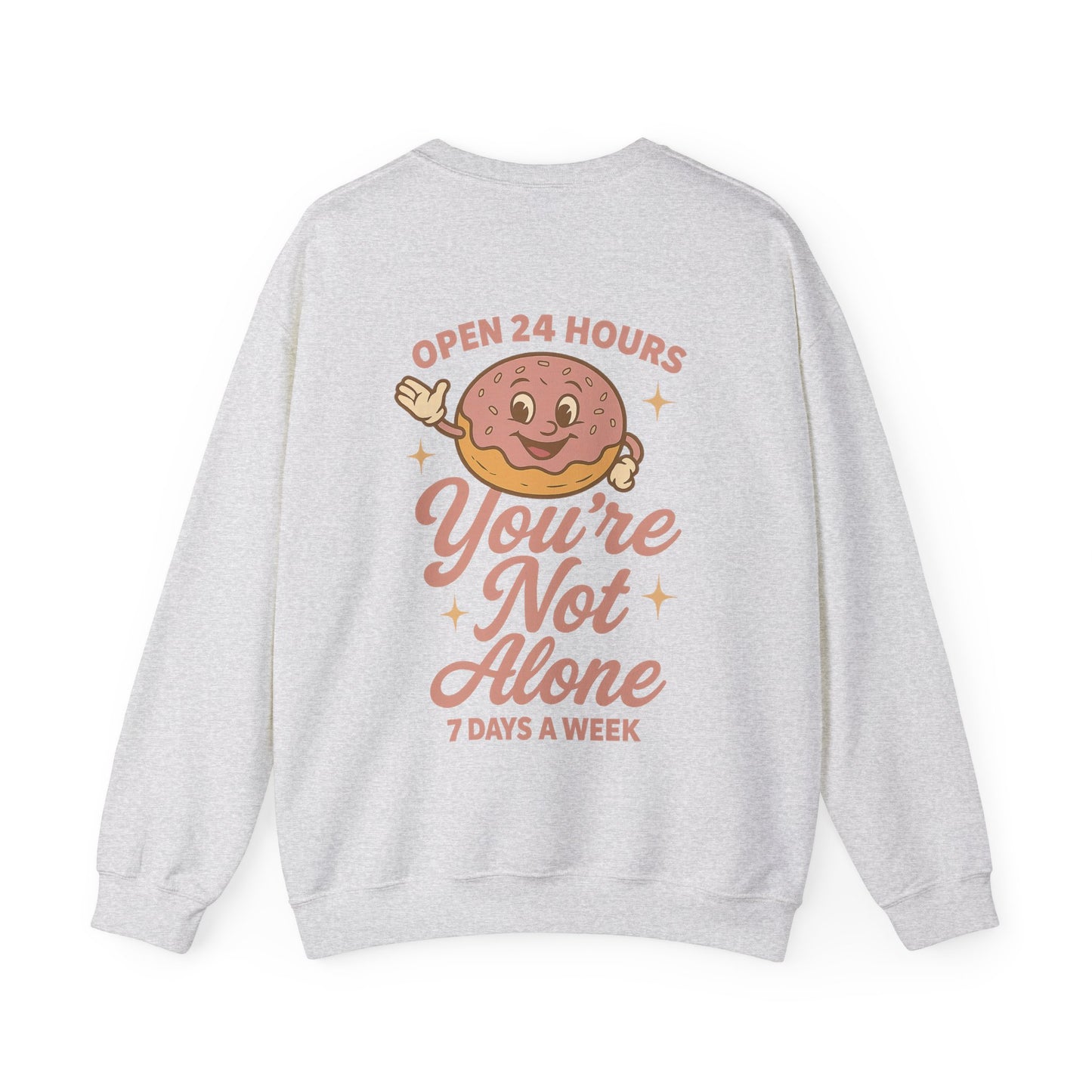 Open 24 Hours Crewneck Sweatshirt - Donut Edition