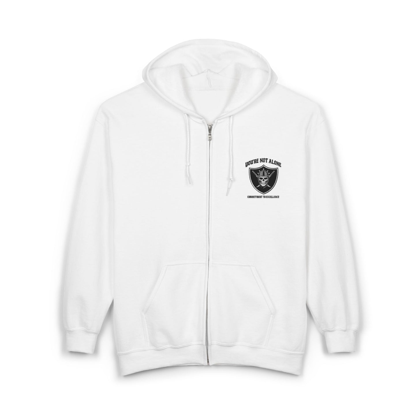 Commitment To Excellence Full Zip Up Hooded Sweatshirt